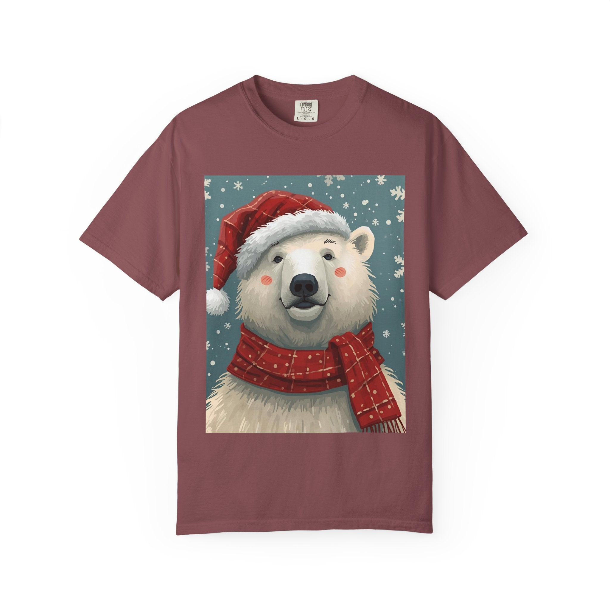 Cozy Holiday Polar Bear T-Shirt, Christmas Tee, Unisex Shirt, Festive Apparel, Gift for Animal Lovers, Winter Wear