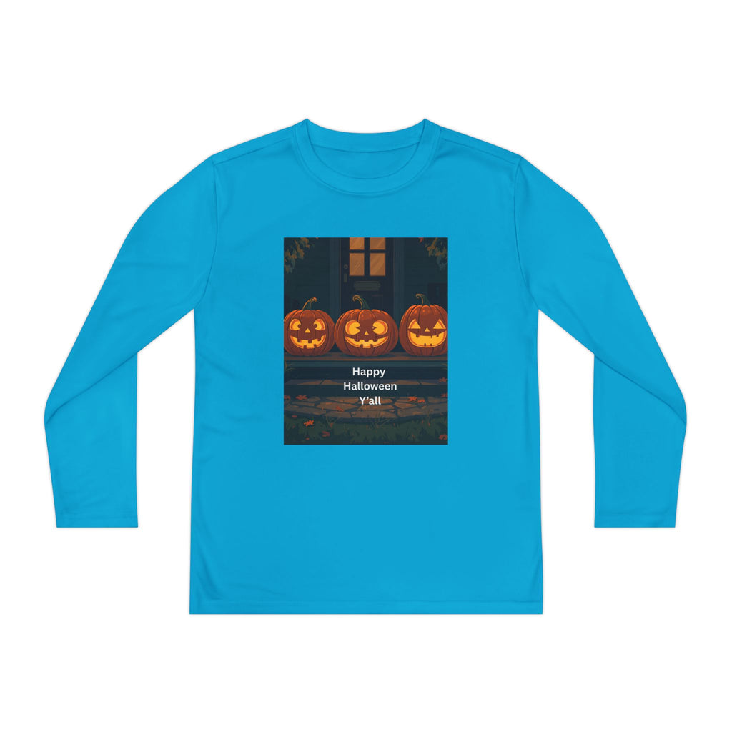 Halloween Pumpkin Youth Long Sleeve Competitor Tee