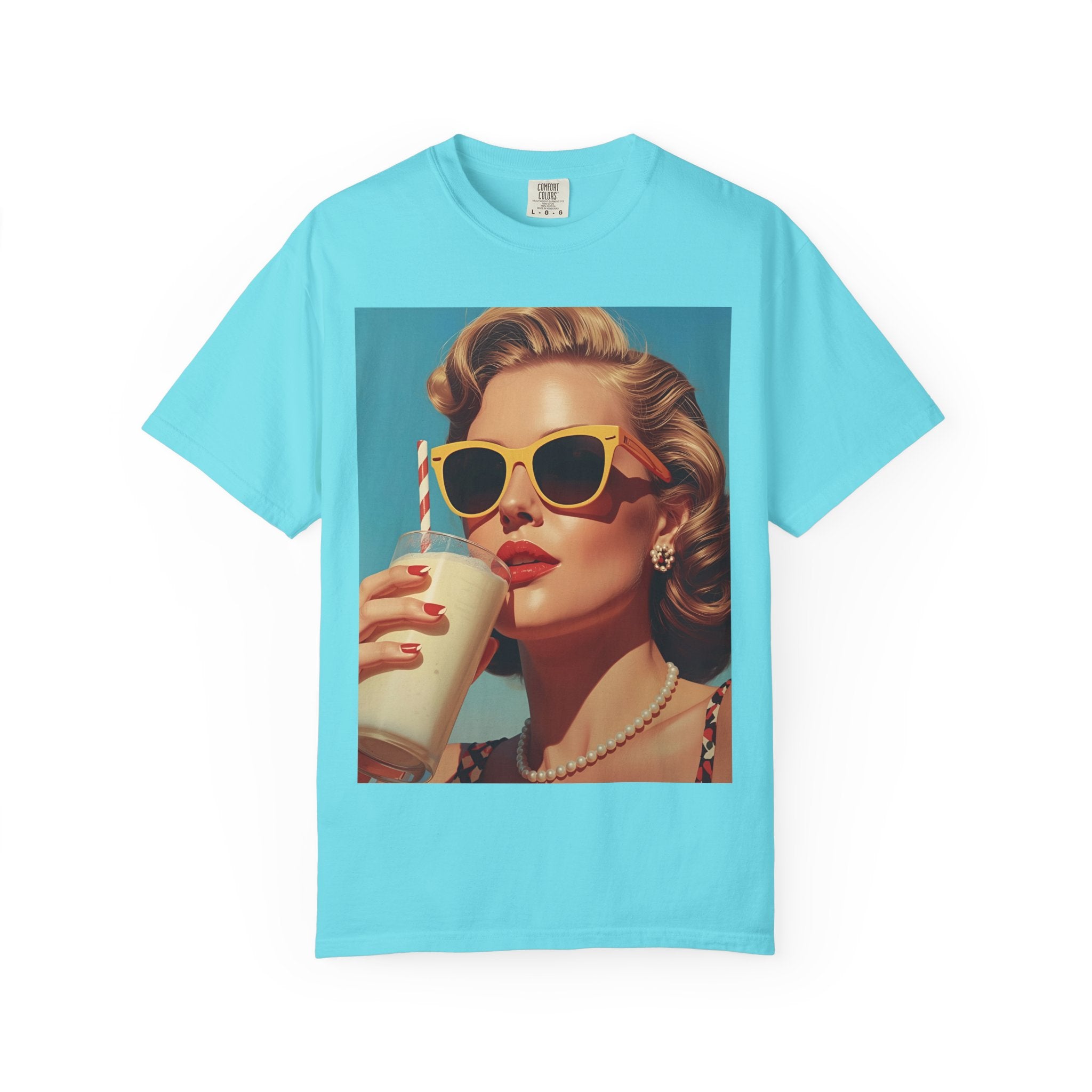 Retro Pop Art Summer Vibe T-shirt | Unisex Garment-Dyed Tee, Vintage Style Shirt, Trendy Summer Wear, Perfect Gift for Her, Casual Everyday Top