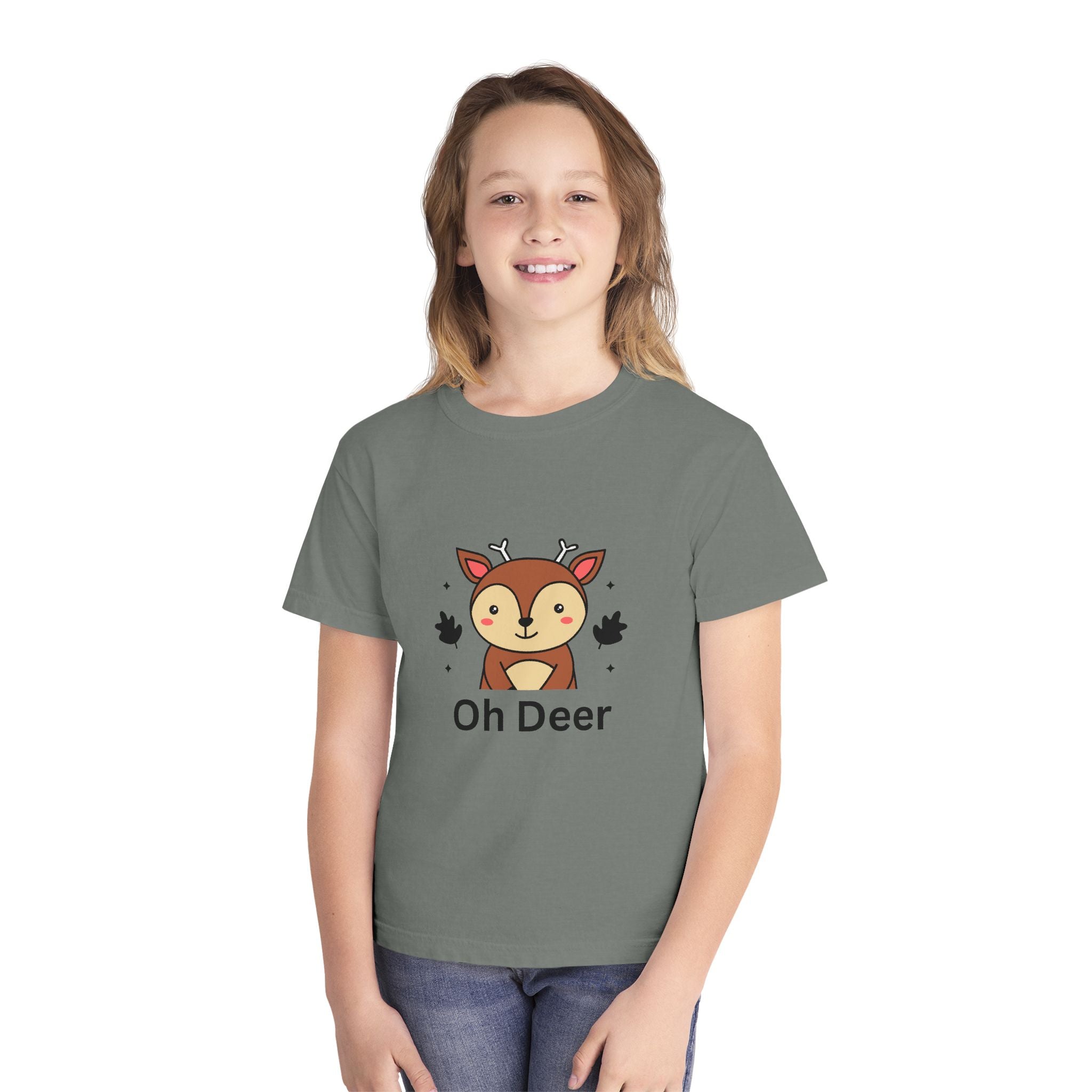 Funny Kids Tee - "Oh Deer" Design, Youth Shirt, Cute Animal Graphic, Perfect Gift for Birthdays, Holidays, or Playtime