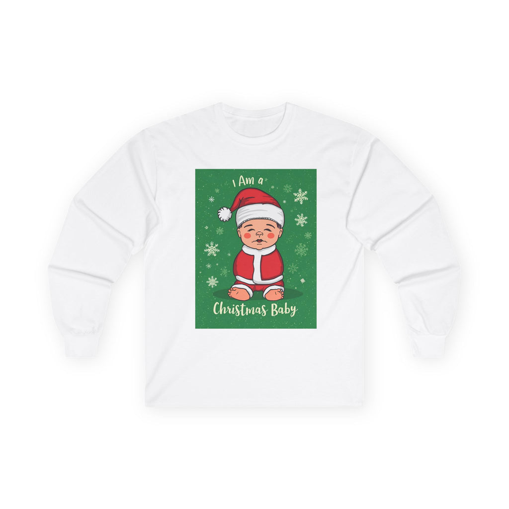 Christmas Baby Long Sleeve Tee, Holiday Shirt, Winter Apparel, Cute Baby Shirt, Unisex Holiday Clothing