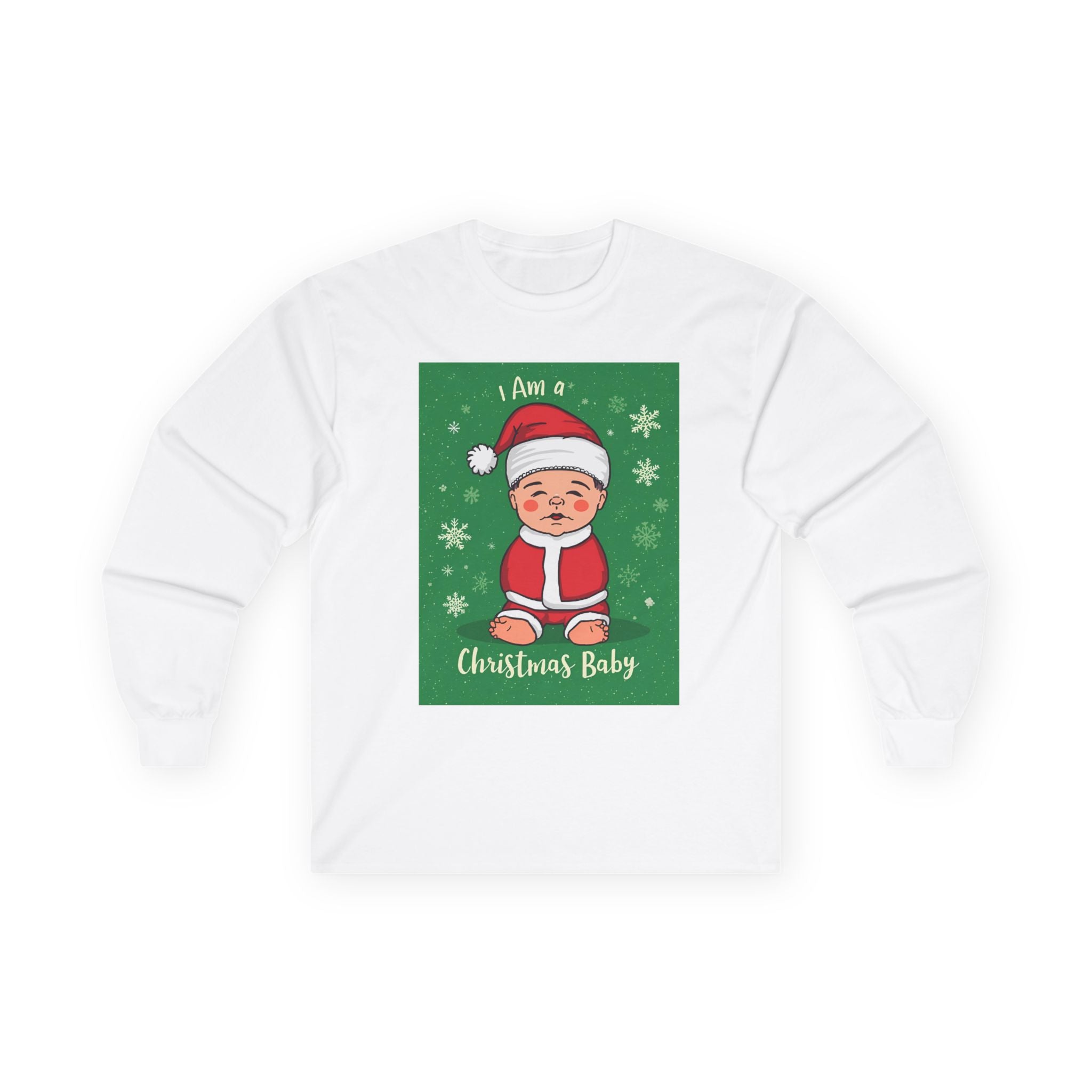 Christmas Baby Long Sleeve Tee, Holiday Shirt, Winter Apparel, Cute Baby Shirt, Unisex Holiday Clothing