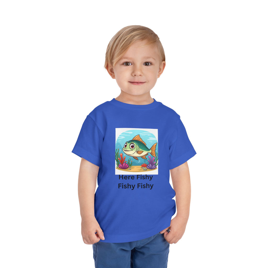 Here Fishy Fishy Fishy Toddler Short Sleeve Tee