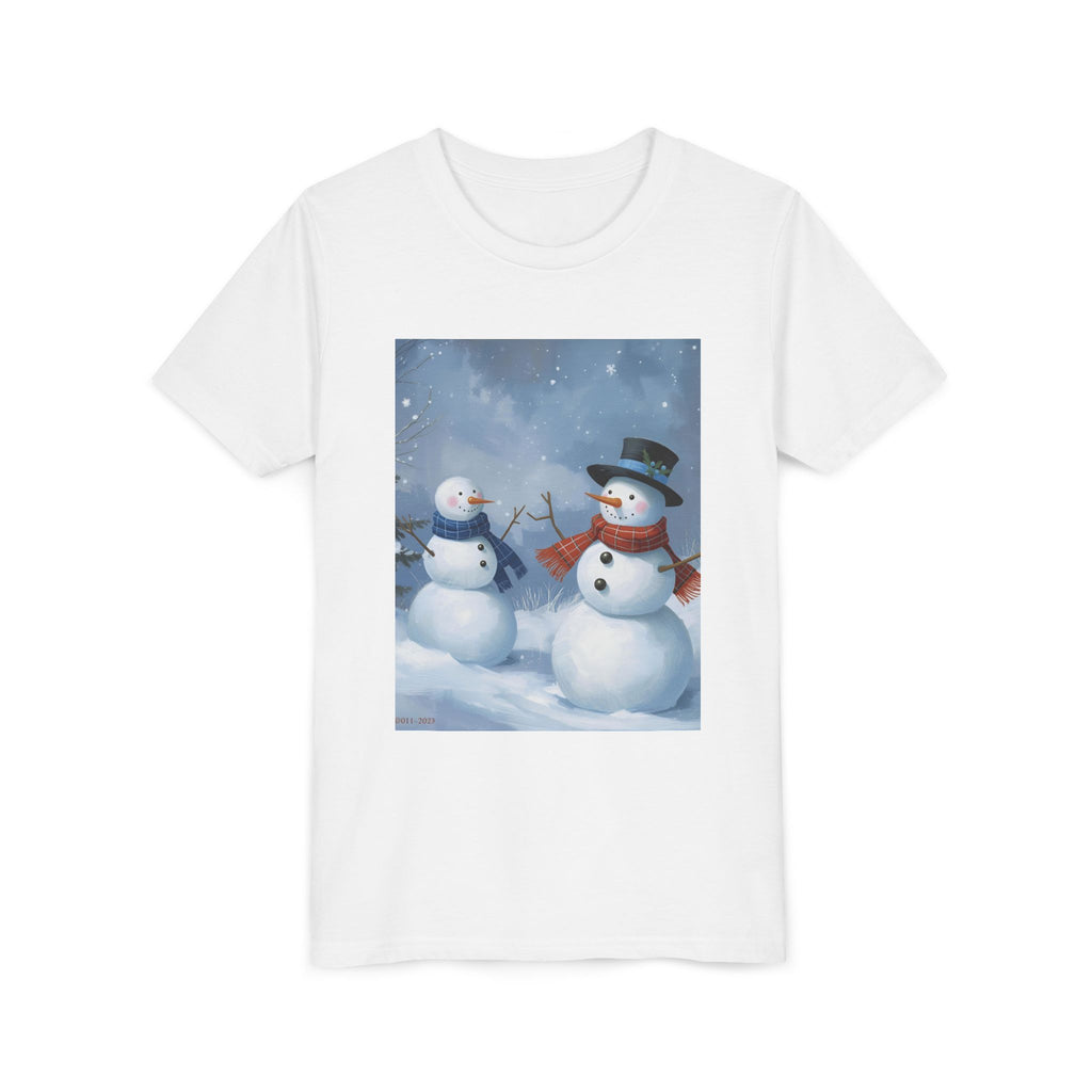 Christmas Snowman Family Youth Short Sleeve Tee