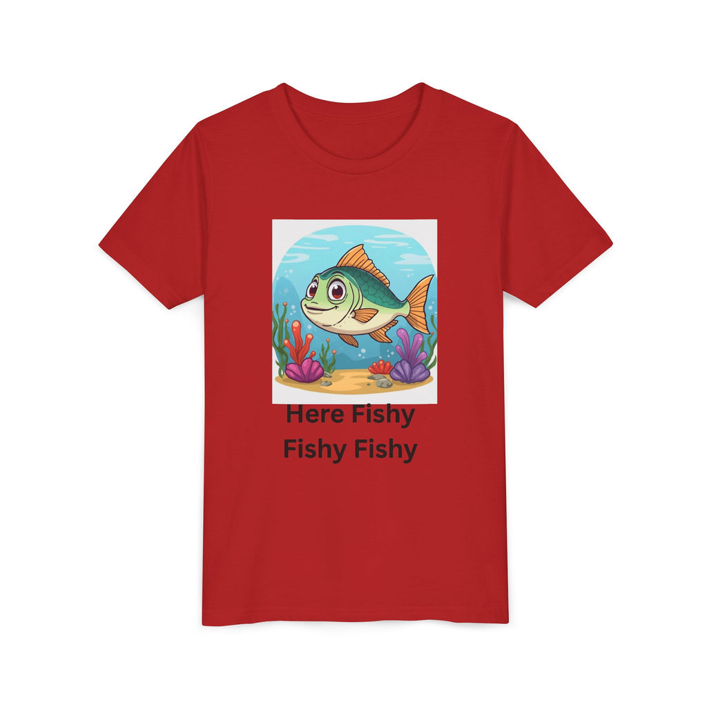 Here Fishy Fishy Fishy Youth Short Sleeve Tee