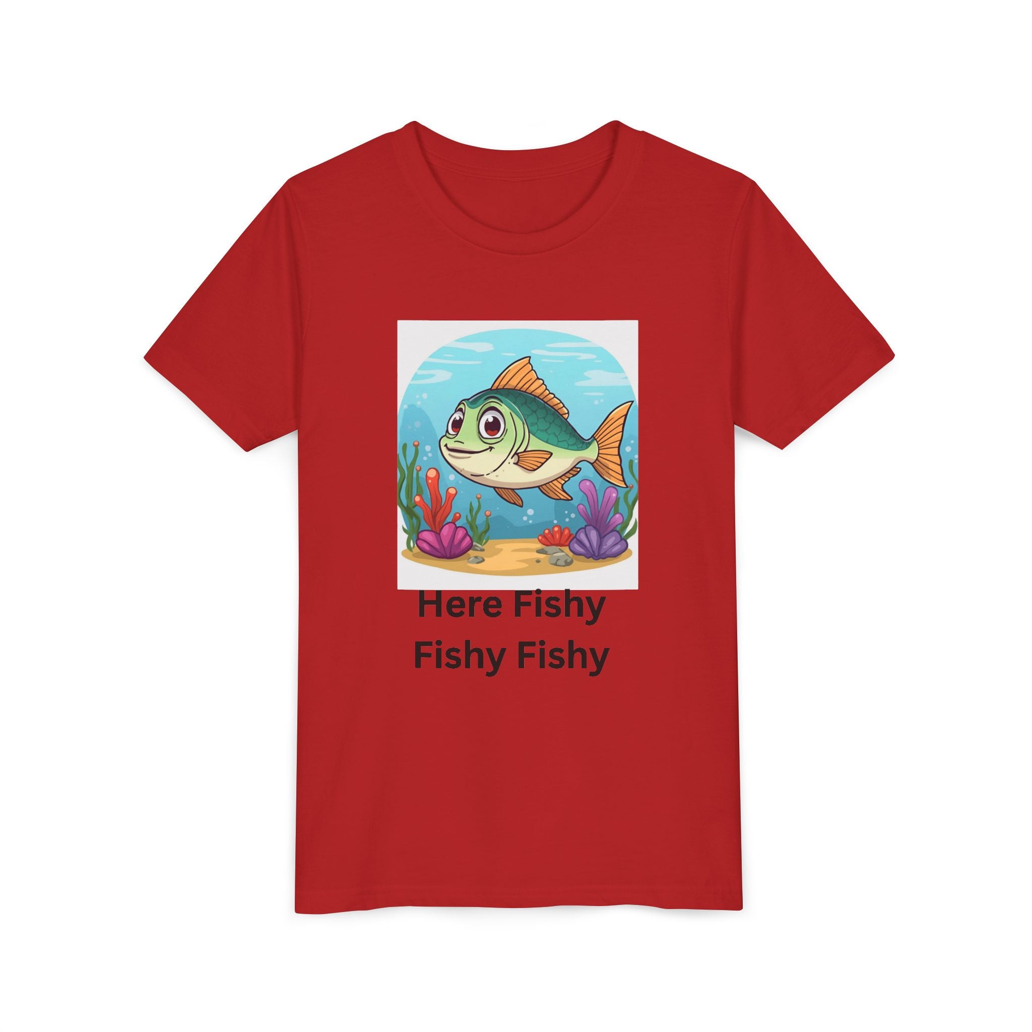 Here Fishy Fishy Fishy Youth Short Sleeve Tee