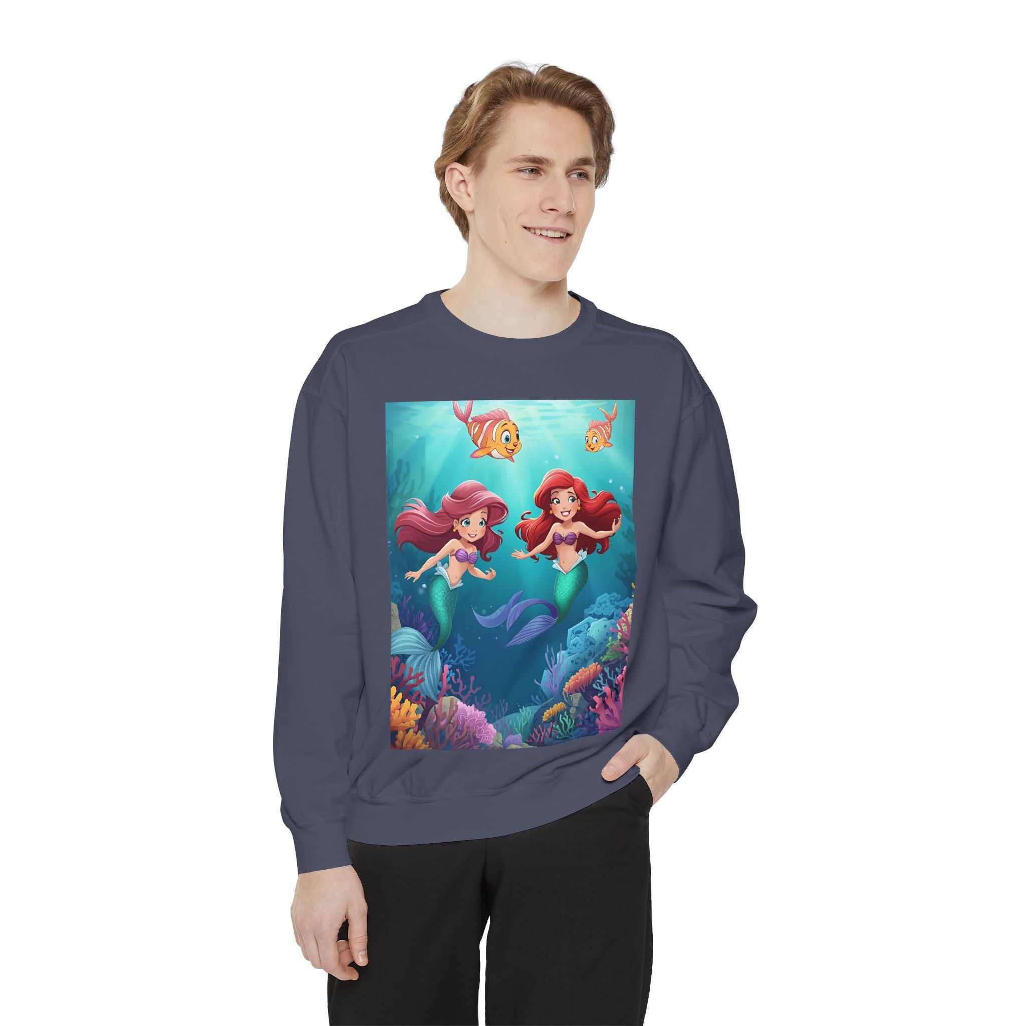 Mermaid Unisex Garment-Dyed Sweatshirt