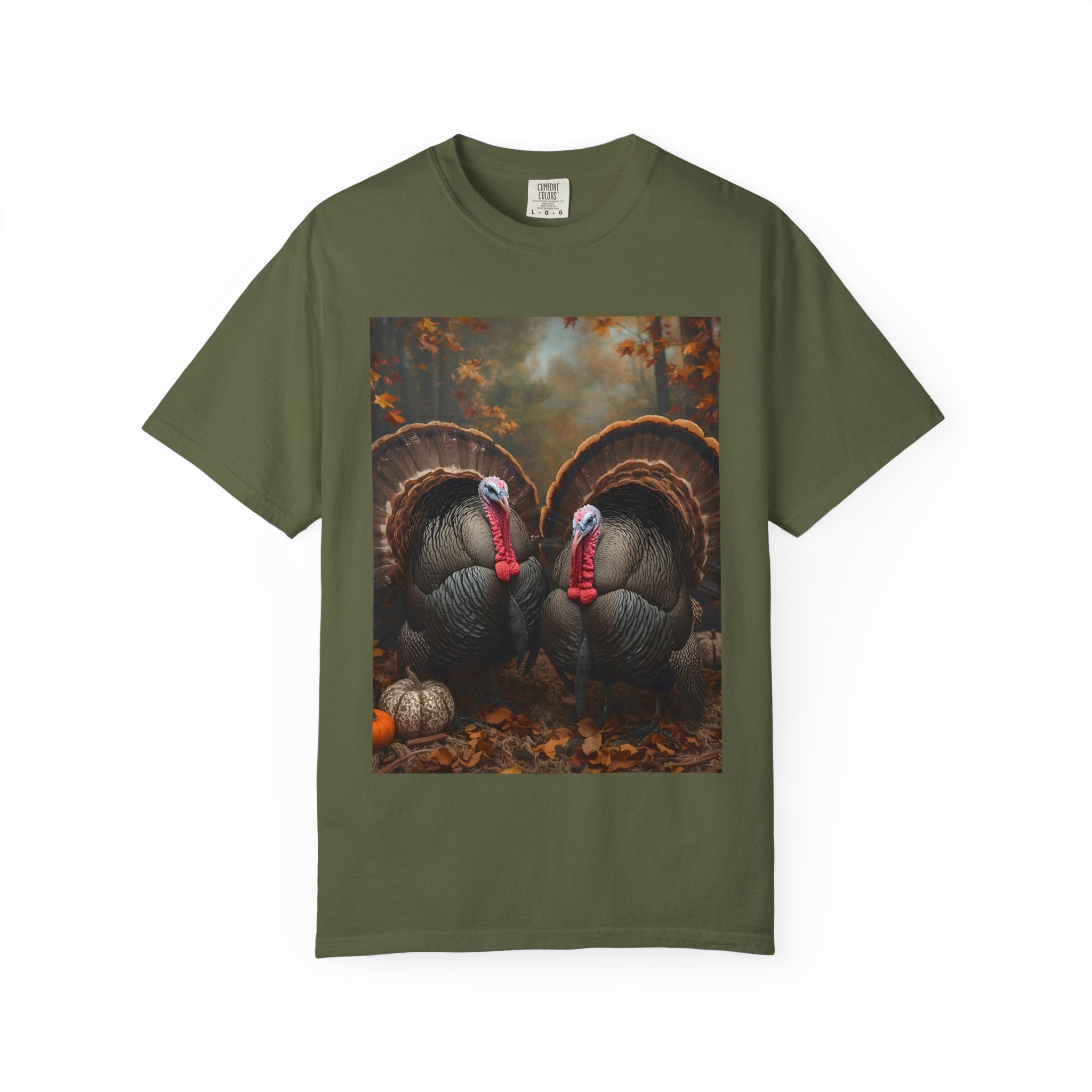 Thanksgiving Turkey Graphic Tee, Unisex Gift for Fall, Harvest Party Shirt, Cute Casual Outfit, Family Gathering Apparel