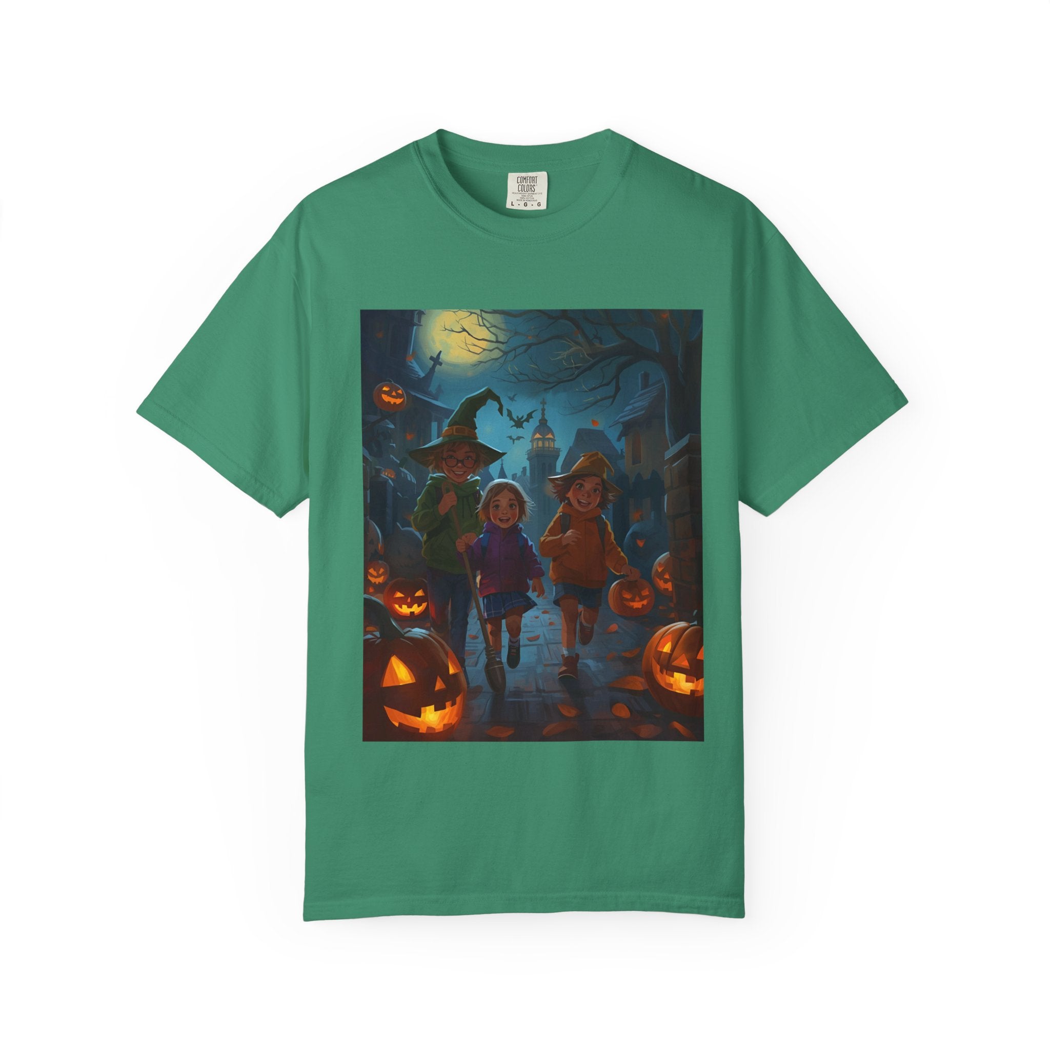 Halloween Kids T-Shirt, Spooky Season Shirt, Unisex Garment-Dyed Tee, Witch Costume Top, October Fest Apparel, Trick or Treat Shirt