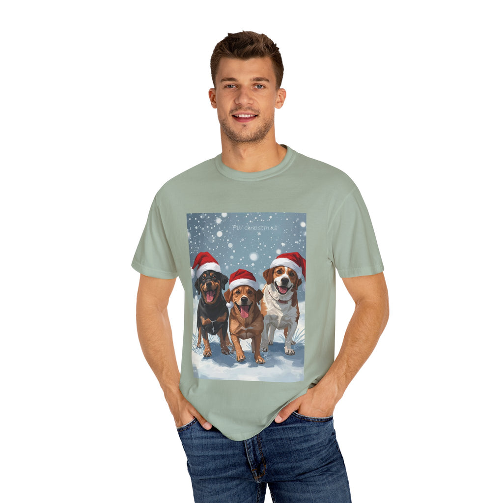 Cute Festive Christmas Dog Lover T-Shirt, Cute Holiday Shirt, Unisex Christmas Apparel, Gift for Pet Owners, Winter Celebration Tee