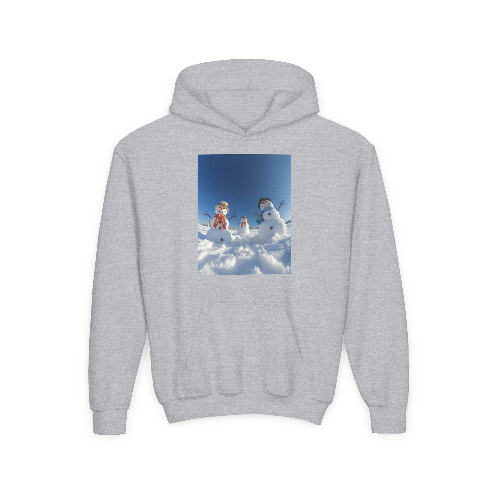 Festive Christmas Snowman Winter Magic Youth Hoodie with Snowman Design, Cozy Kids Sweatshirt, Holiday Gift, Winter Apparel, Cute Kids Clothing, Snow Lovers Hoodie