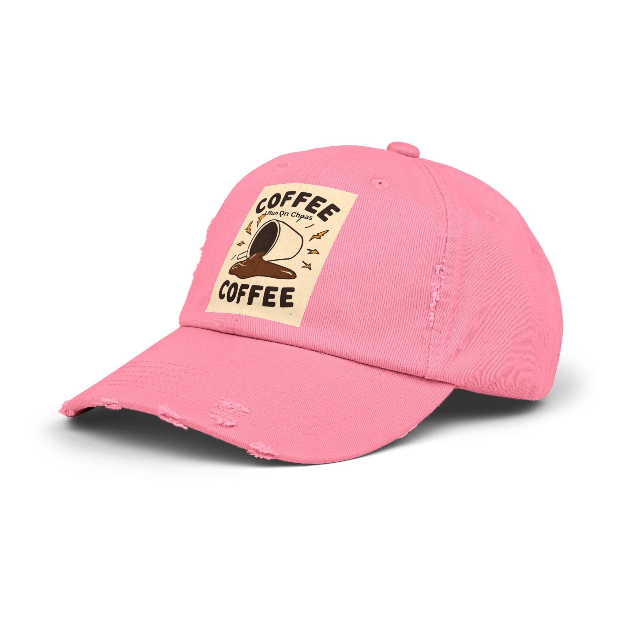 Coffee Coffee Unisex Distressed Cap