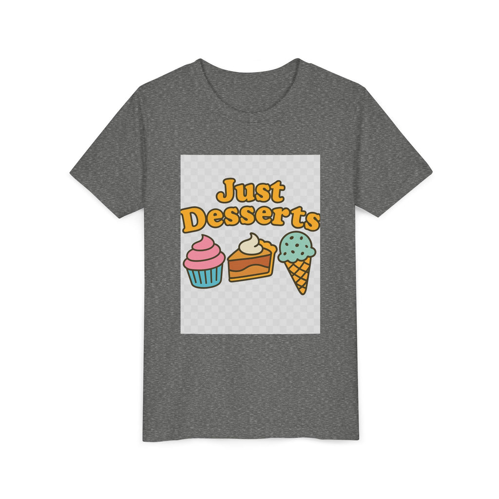 Youth Short Sleeve Tee - Just Desserts Ice Cream and Cupcake Graphic T-Shirt