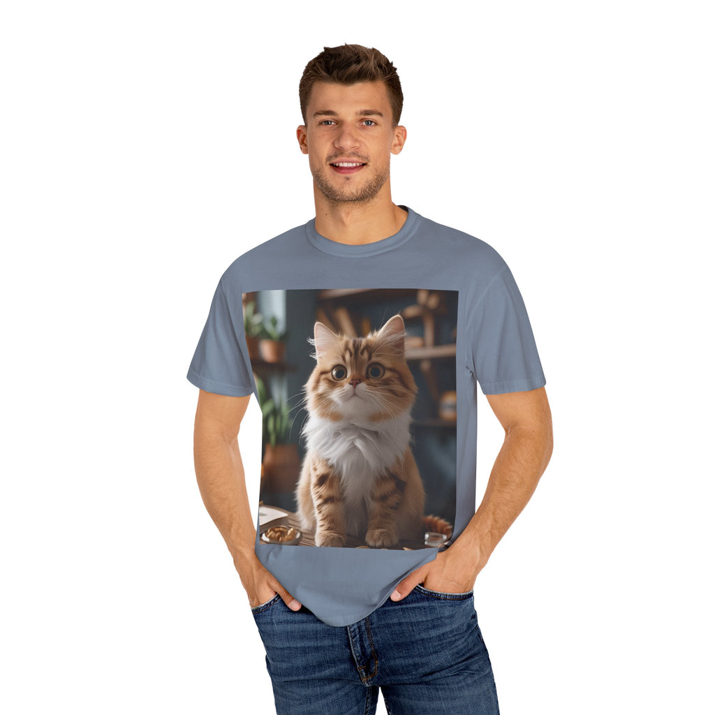Adorable Cat Graphic T-shirt for Animal Lovers, Cute Pet Tee, Gift for Cat Owners, Casual Wear, Unisex Apparel