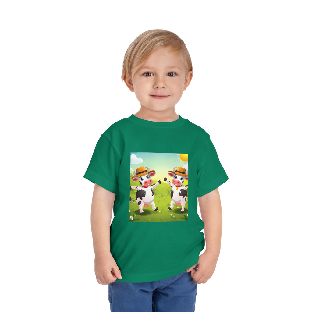Cute Cow Fun Farm Toddler Short Sleeve Tee