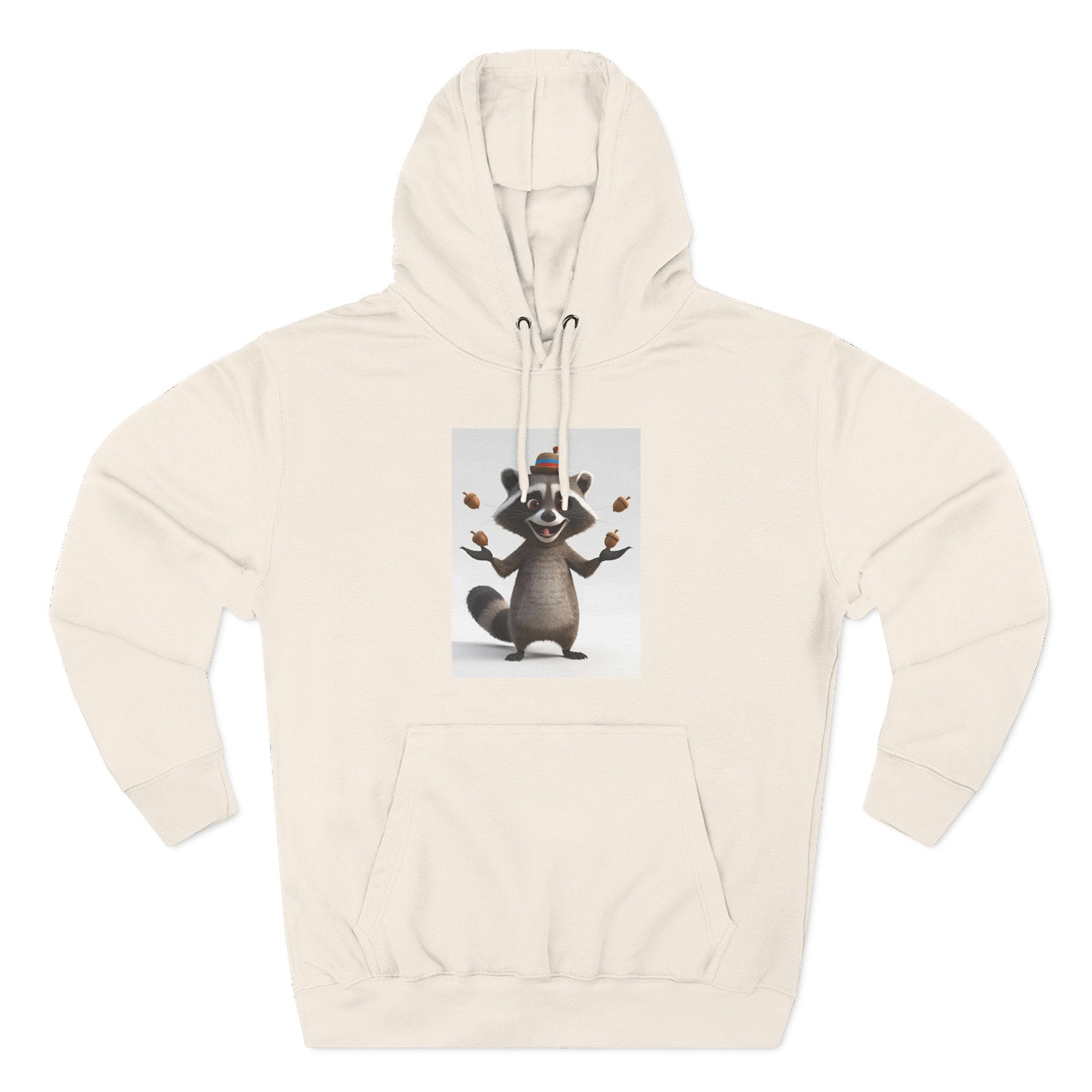 Raccoon Three-Panel Fleece Hoodie