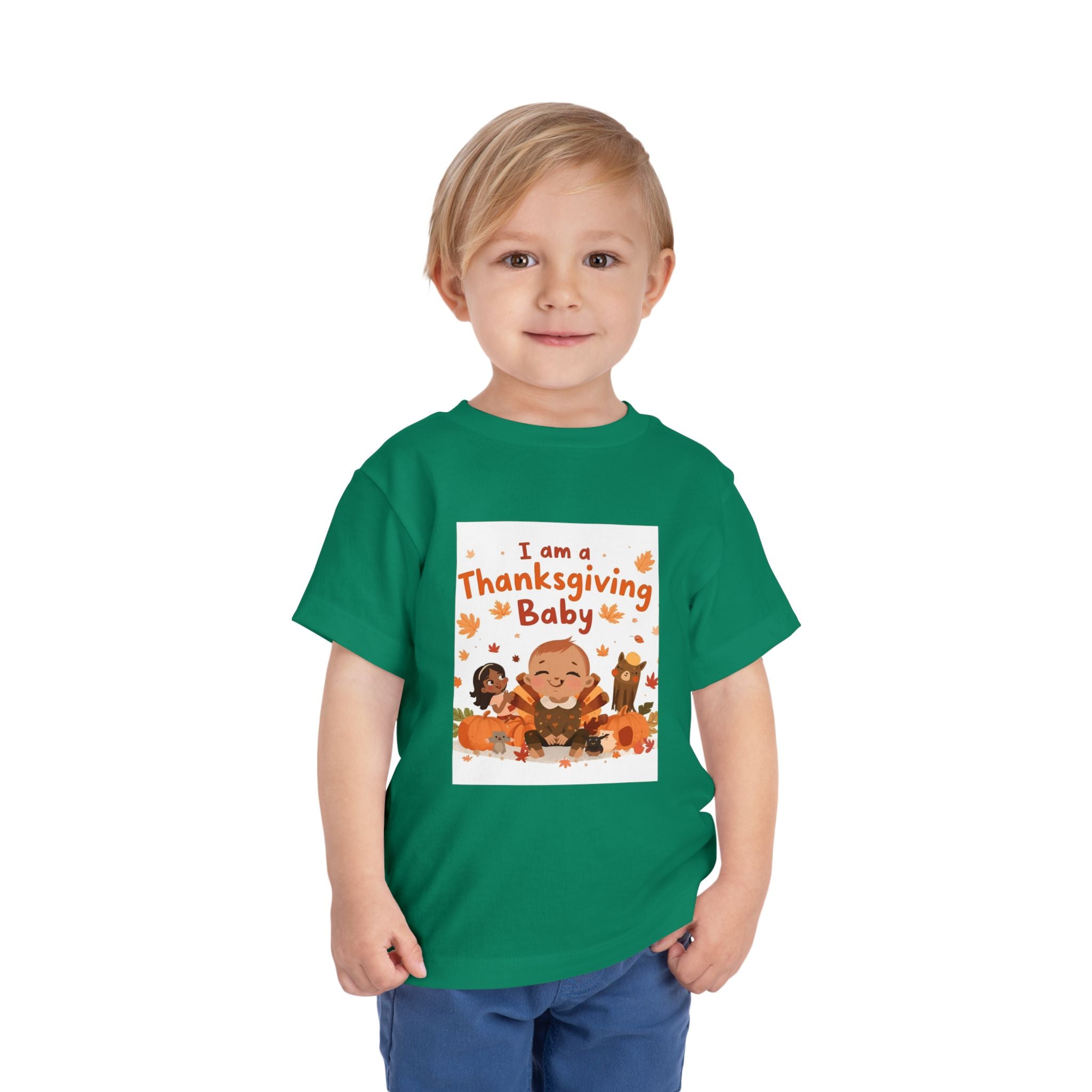 I Am A Thanksgiving Baby Toddler Short Sleeve Tee