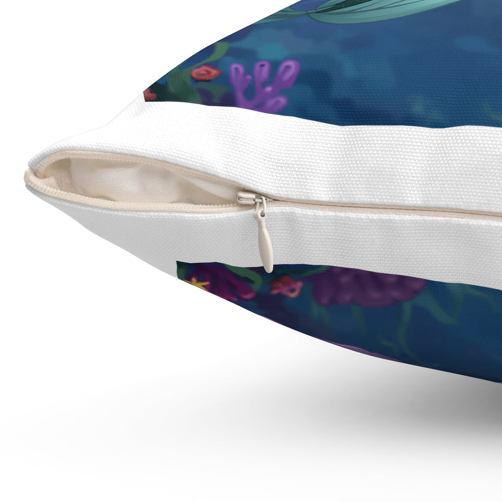 Mermaid Spun Polyester Square Pillow