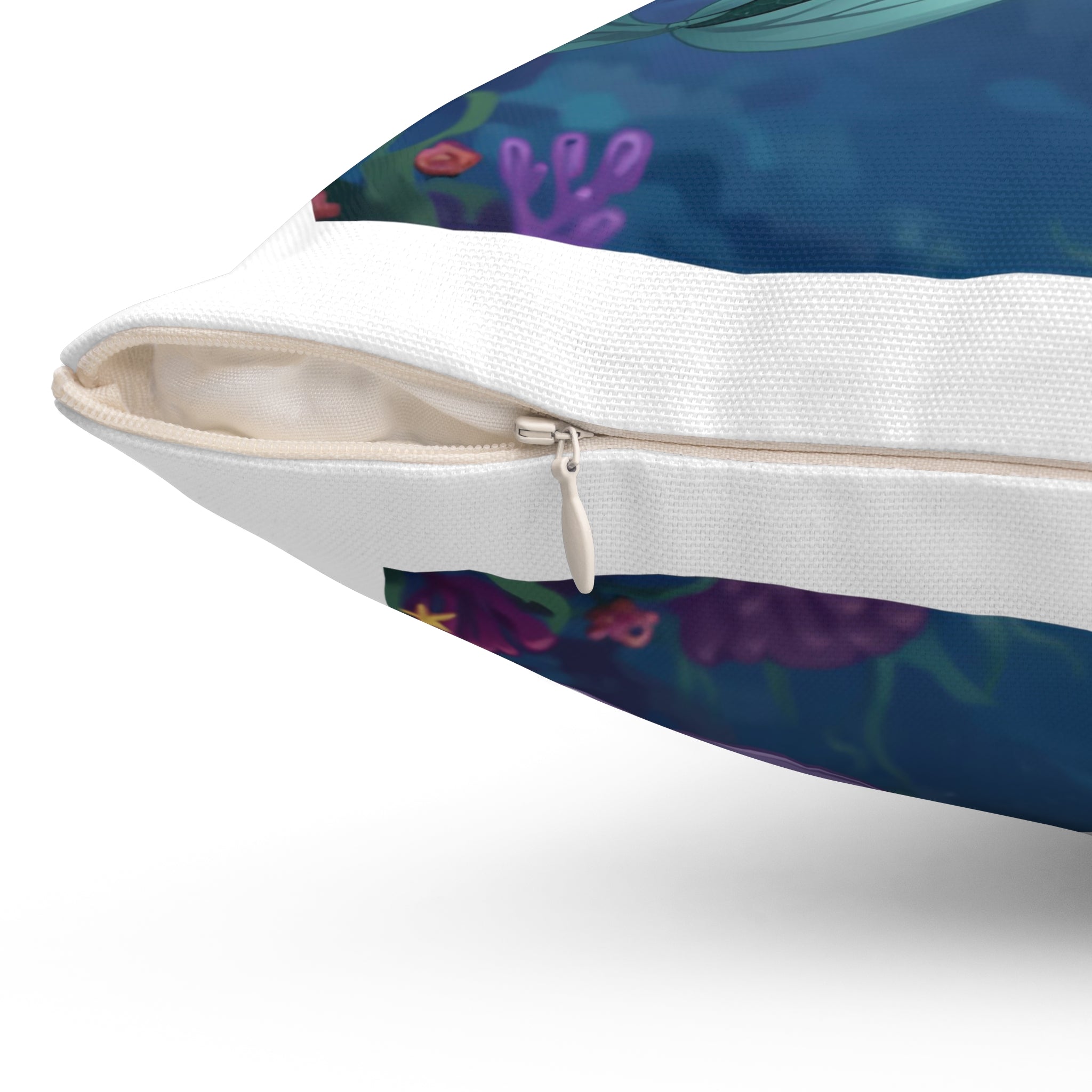 Mermaid Spun Polyester Square Pillow