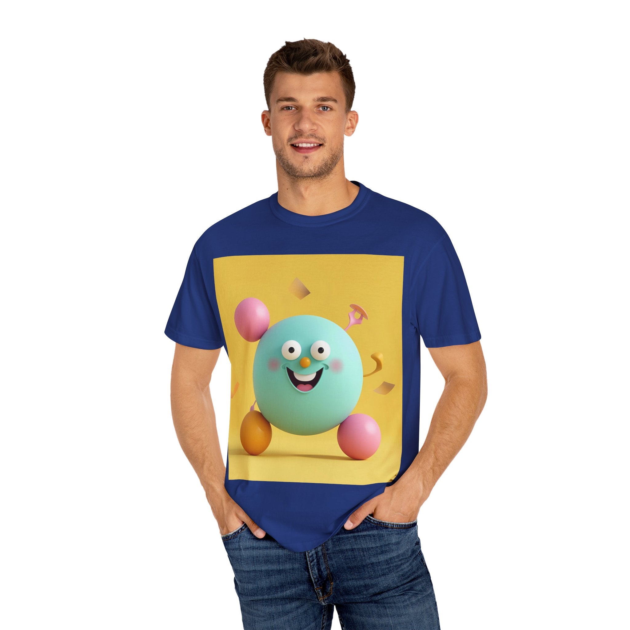 Playful Colorful Cartoon T-Shirt, Fun Graphic Tee, Summer Casual Wear, Gift for Kids and Adults, Birthday Party Outfit, Unique Design