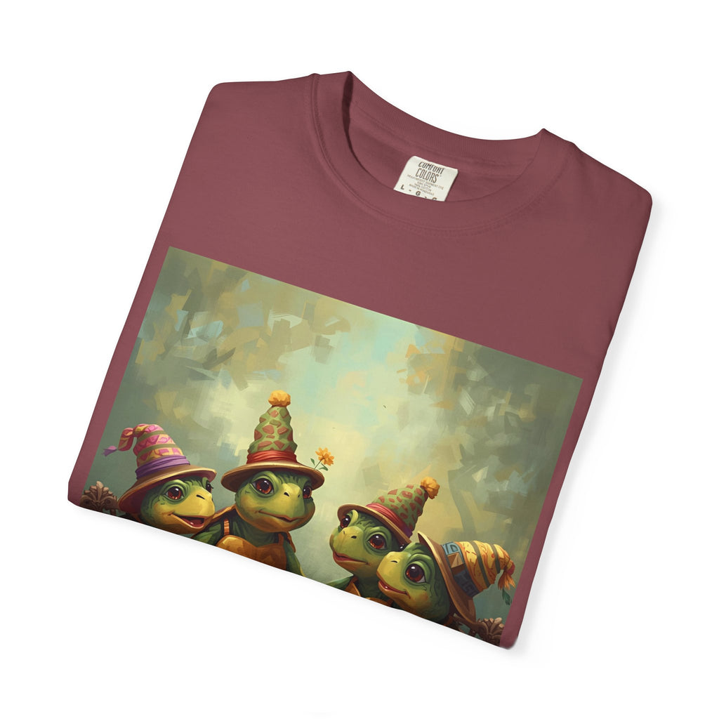 Whimsical Turtle Unisex Garment-Dyed T-shirt