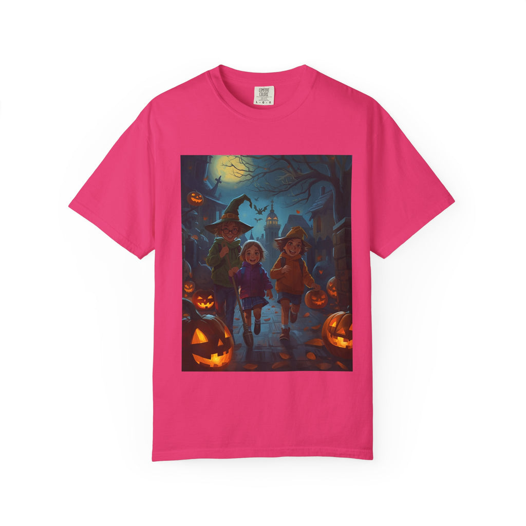 Halloween Kids T-Shirt, Spooky Season Shirt, Unisex Garment-Dyed Tee, Witch Costume Top, October Fest Apparel, Trick or Treat Shirt