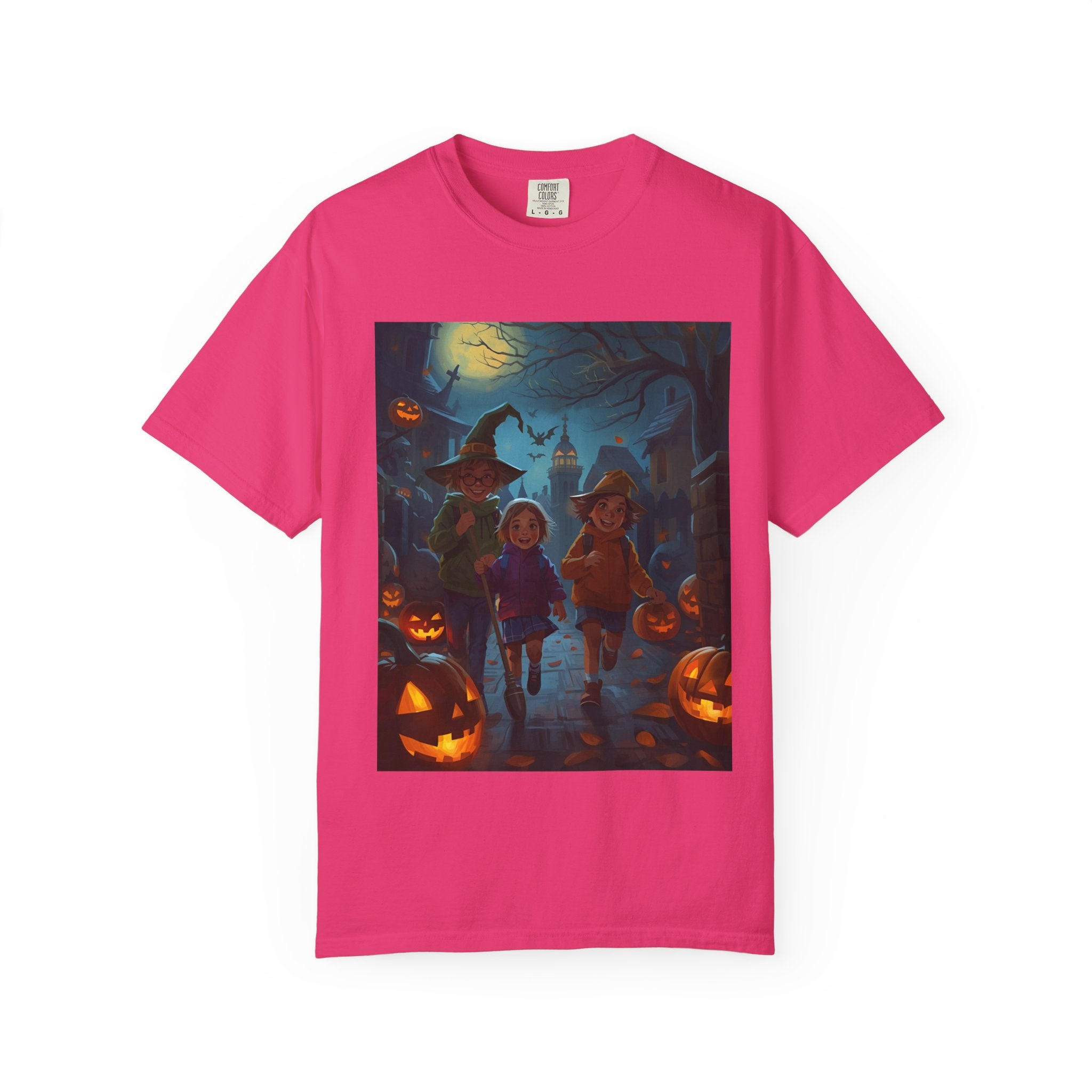 Halloween Kids T-Shirt, Spooky Season Shirt, Unisex Garment-Dyed Tee, Witch Costume Top, October Fest Apparel, Trick or Treat Shirt