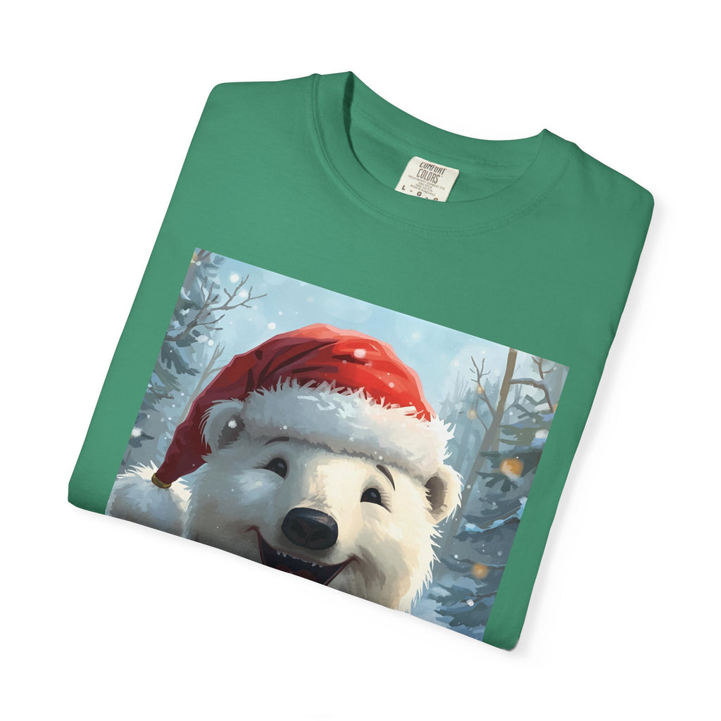 Christmas Polar Bear T-shirt, Holiday Tee, Unisex Gift Shirt, Winter Apparel, Cute Animal T-shirt