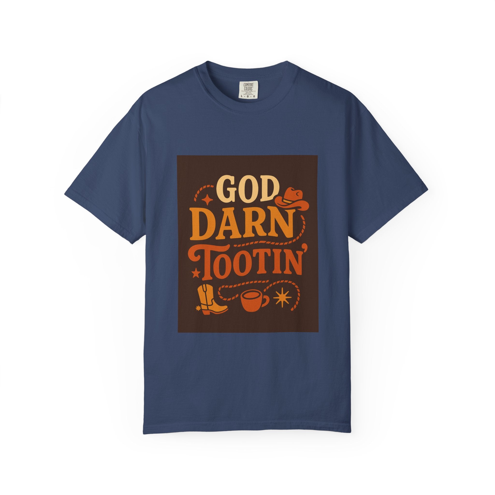 Vintage-Inspired Unisex T-Shirt with 'God Darn Tootin' Graphic - Perfect for Cowpoke Gatherings, Western Themed Events, Gift