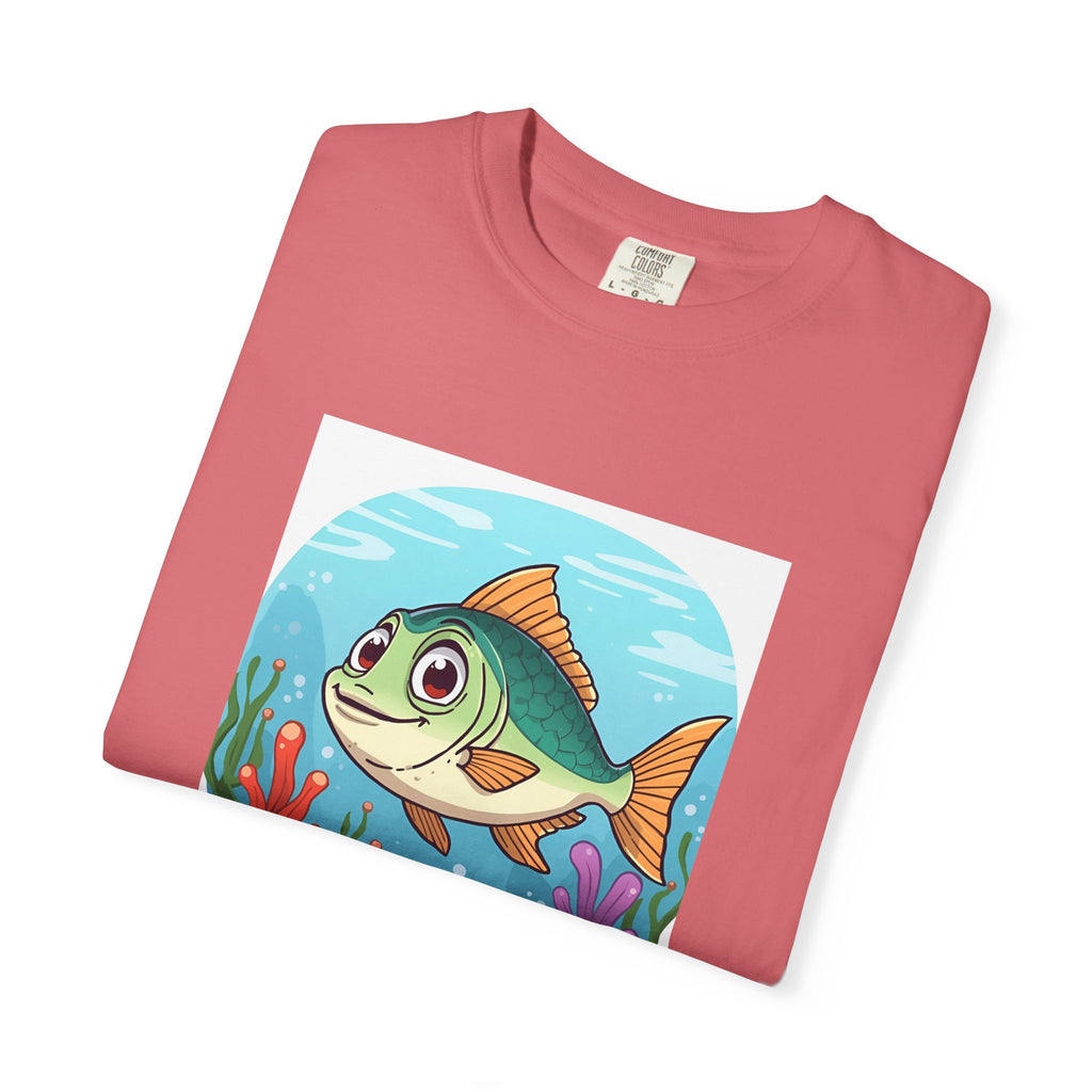 Playful Fish T-Shirt for Nature Lovers, Here Fishy Fishy Fishy Tee, Unisex Casual Wear, Perfect for Birthdays, Summer Fun, Beach Outings