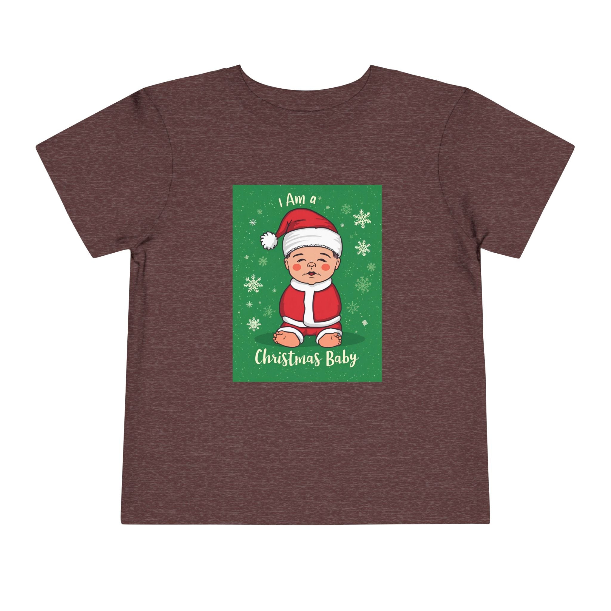 I Am A Christmas Baby Toddler Short Sleeve Tee