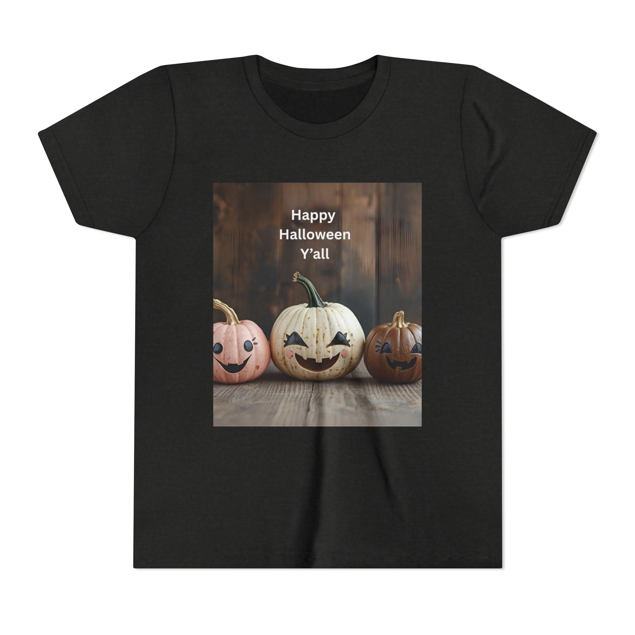 Happy Halloween Youth Tee, Kids Halloween Shirt, Pumpkin T-Shirt, Fall Festival Apparel, Trick or Treat Wear, Spooky Season Top