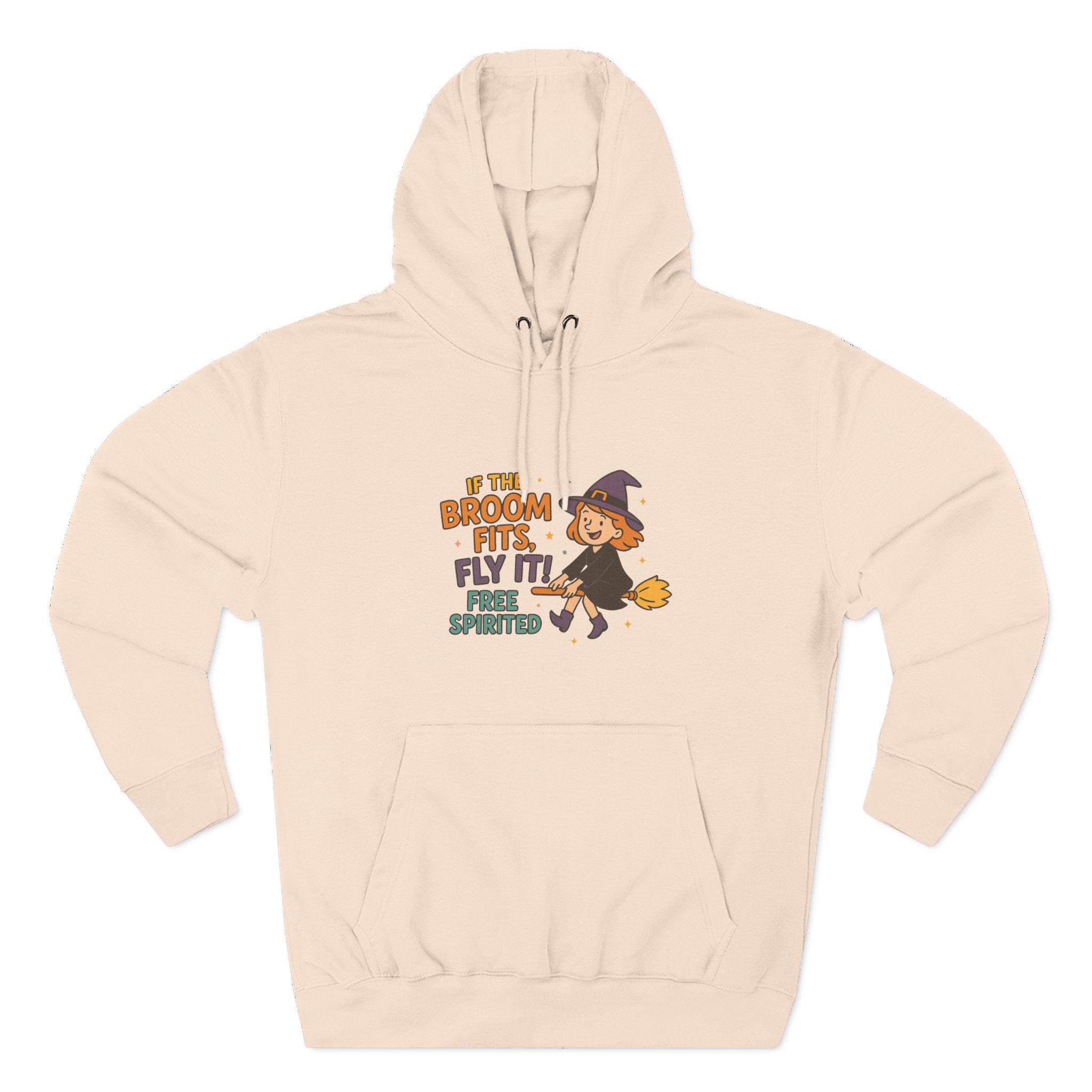 If The Broom Fits Fly It Three-Panel Fleece Hoodie