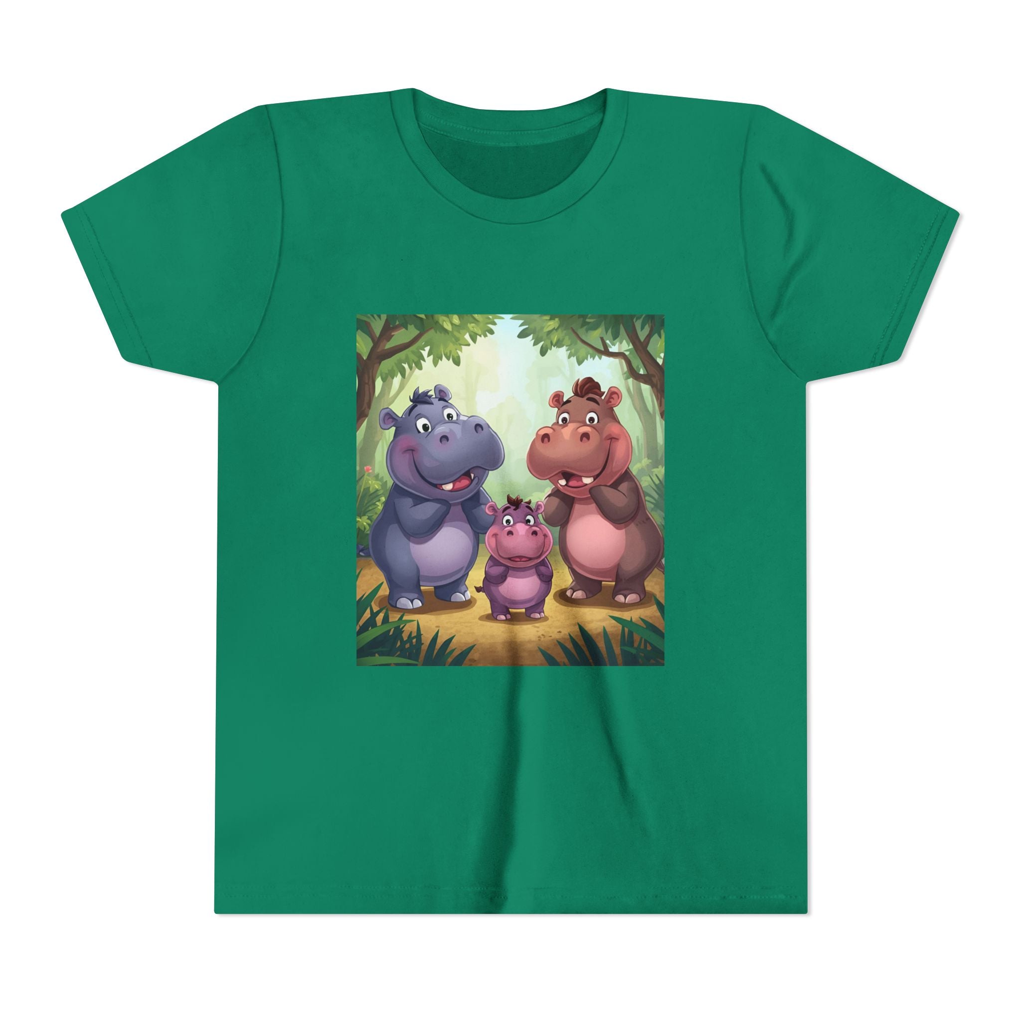 Hippo Cute Youth Short Sleeve Tee