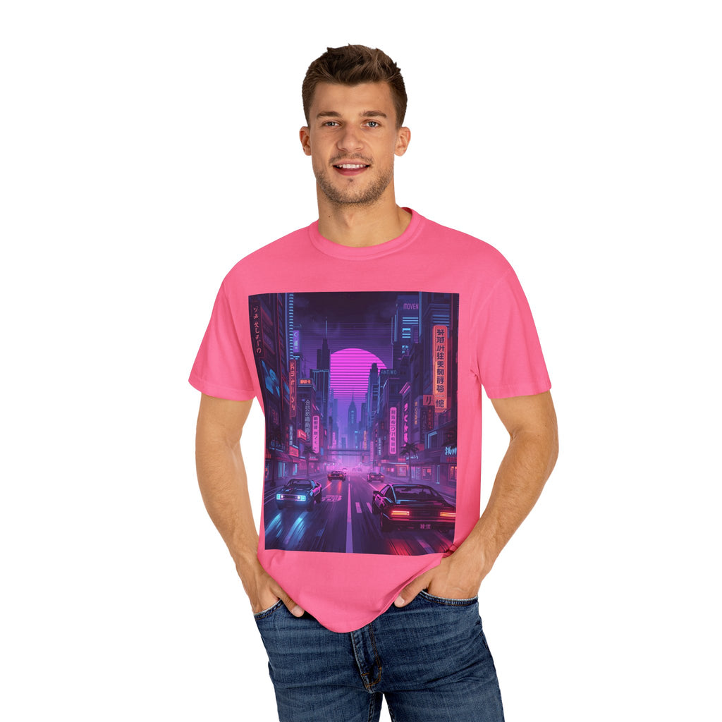 Futuristic City Unisex T-Shirt, Trendy Graphic Tee, Streetwear Style, Perfect for Gifts, Casual Wear, Summer Vibes