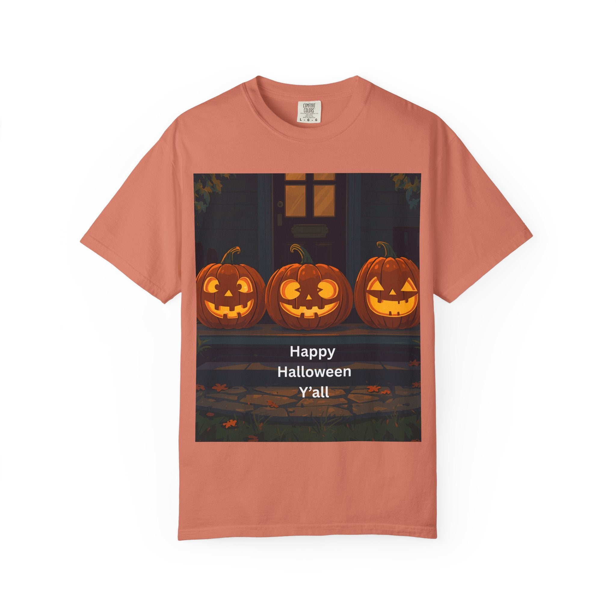 Happy Halloween Unisex T-Shirt, Spooky Season Apparel, Halloween Costume, Fall T-Shirt, Pumpkin Design Shirt, Y'all Graphic Tee