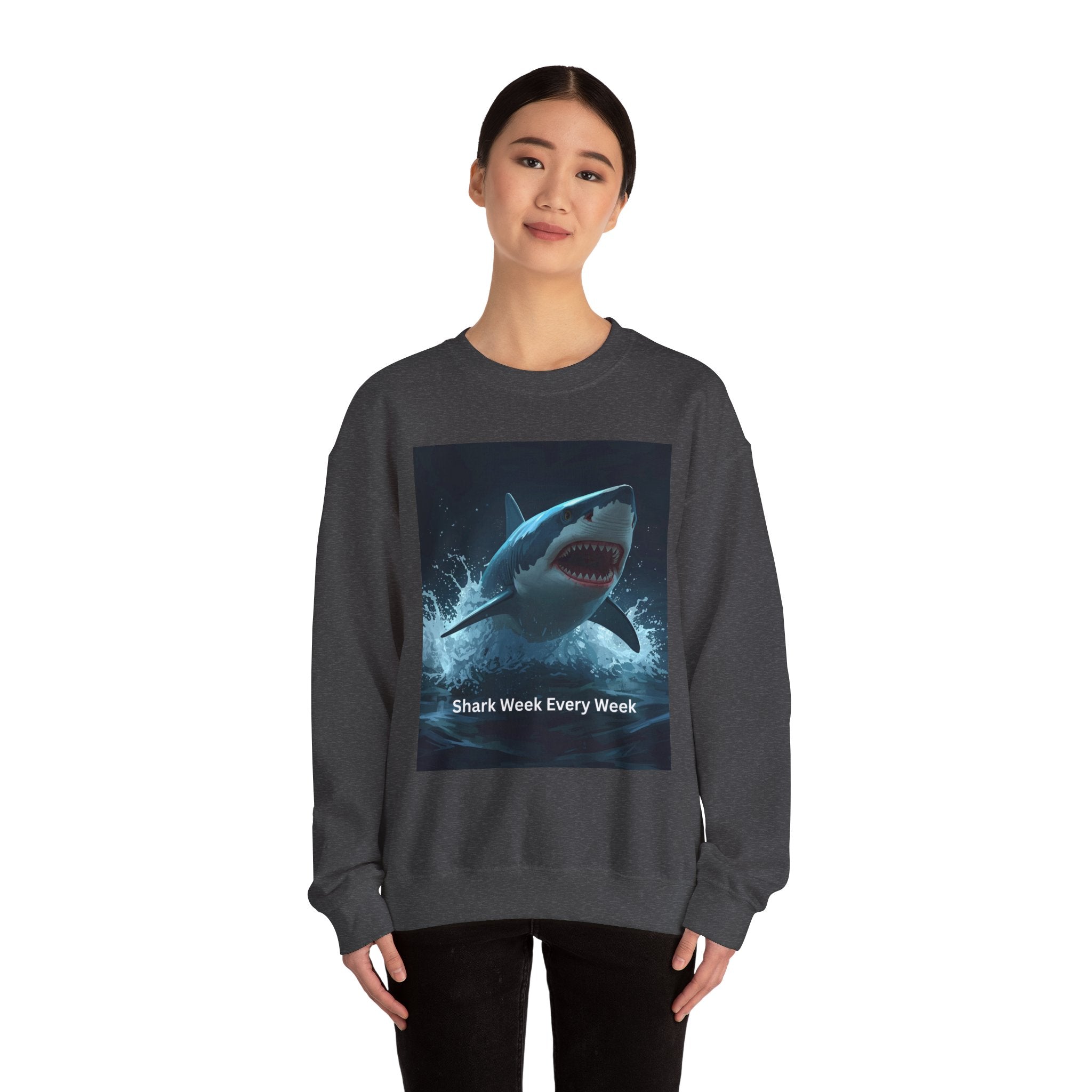 Shark Week Crewneck Sweatshirt, Fun Gift for Shark Lovers, Cozy Apparel for Beach Lovers, Unique Summer Fashion, Undersea Adventure [...]