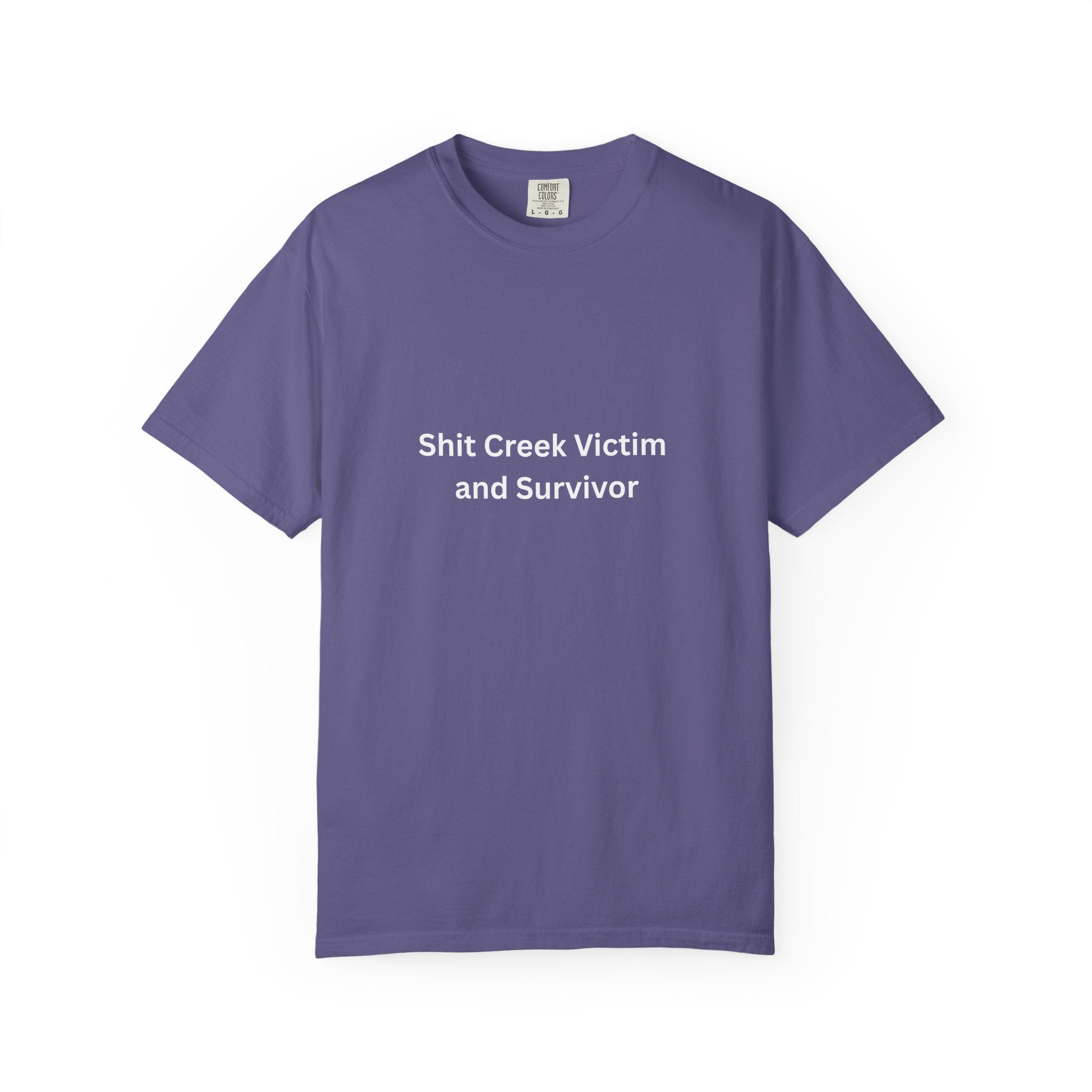 Shit Creek Survivor Garment-Dyed Unisex T-shirt in Vintage Colors | Relaxed Fit | Perfect for Casual Wear, Gifts, Everyday Use, Summer Outfits