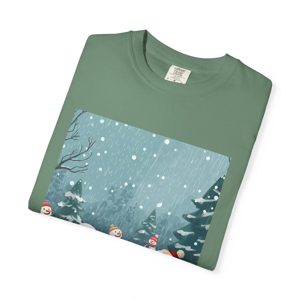 Festive Christmas Snowman Winter Wonderland T-shirt, Holiday Tee, Snowman Gift, Cozy Apparel, Unisex Christmas Shirt, Festive Winter Wear