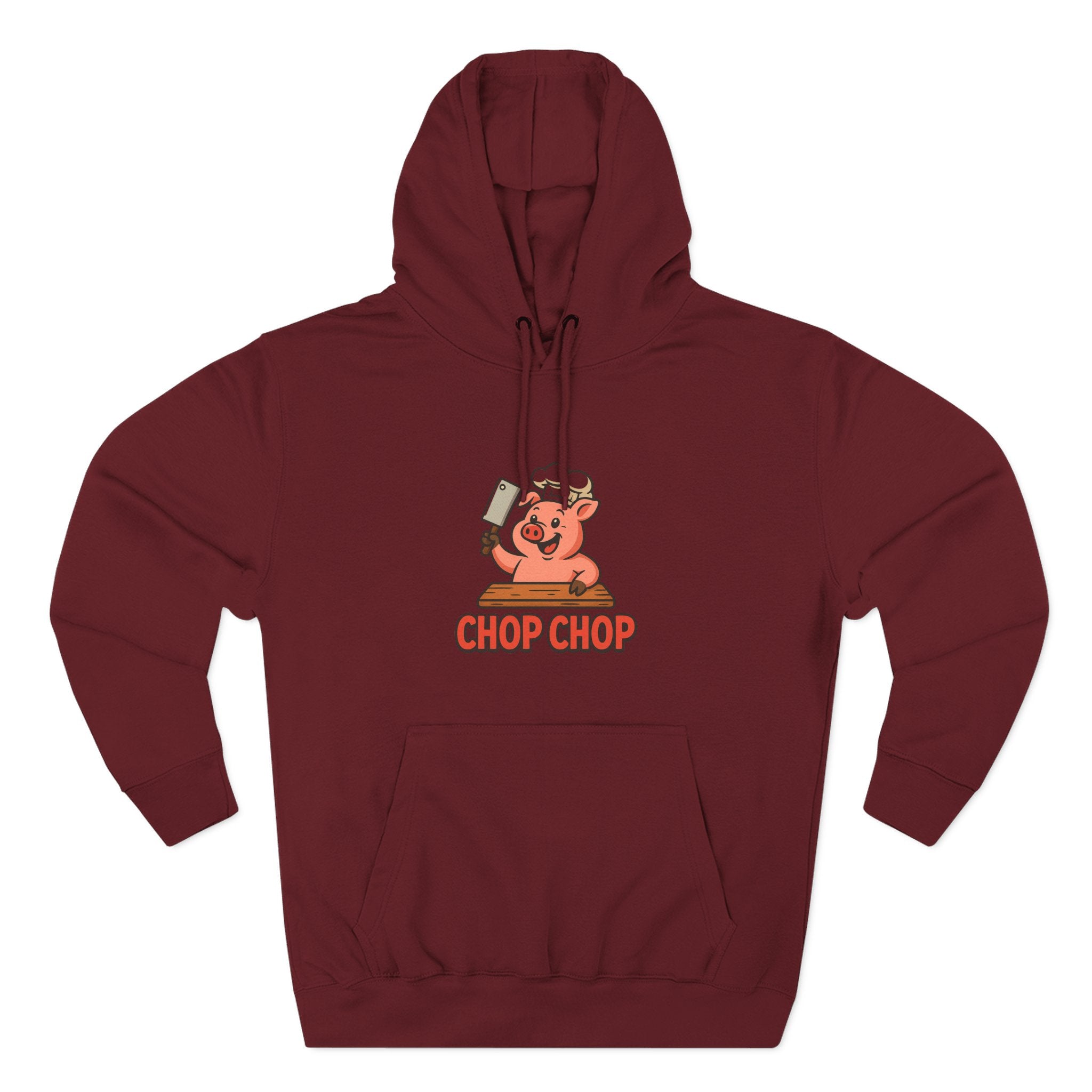 Cute Chef Pig Fleece Hoodie, Comfortable Fall Wear, Gift for Foodies, Kitchen Lovers, Funny Cooking Sweatshirt