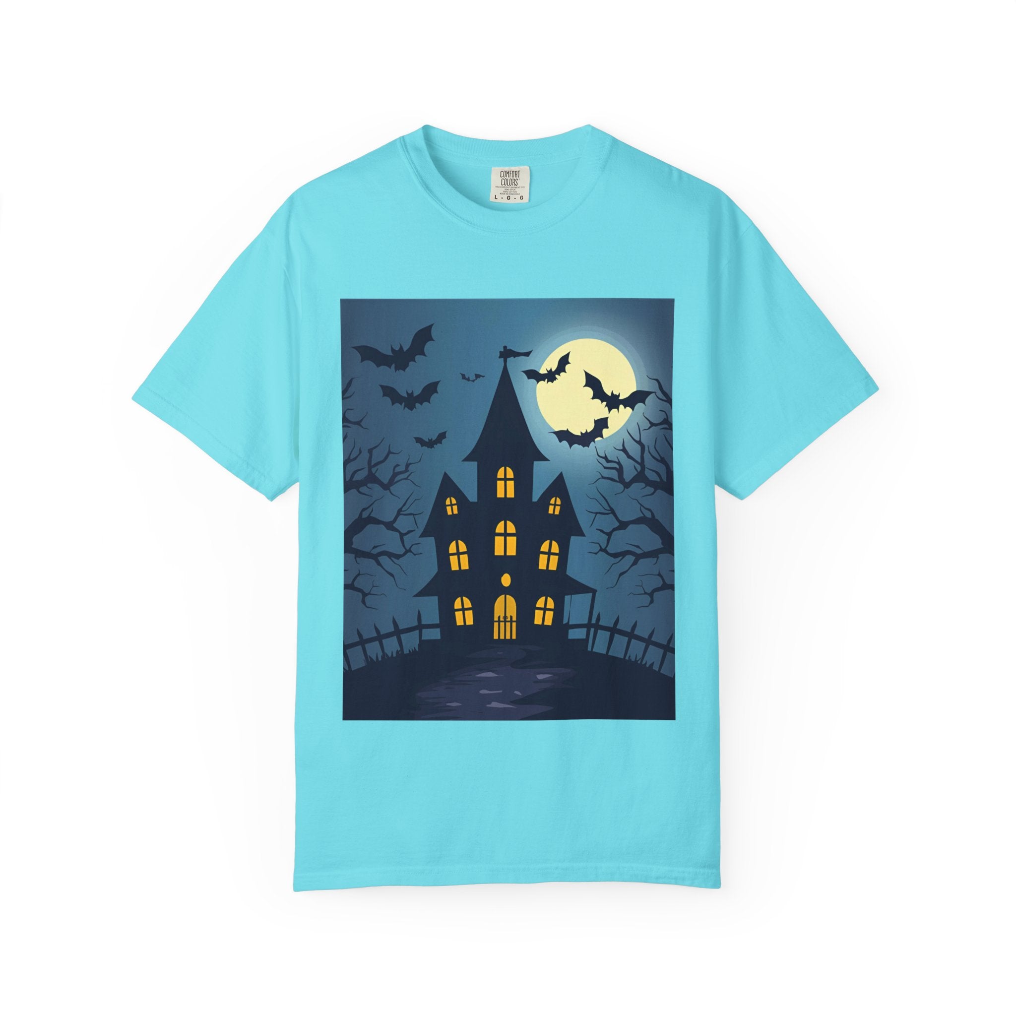 Haunted House T-Shirt, Spooky Halloween Tee, Unisex Shirt, Fall Apparel, Ghostly Graphic Tee, October Celebration Outfit