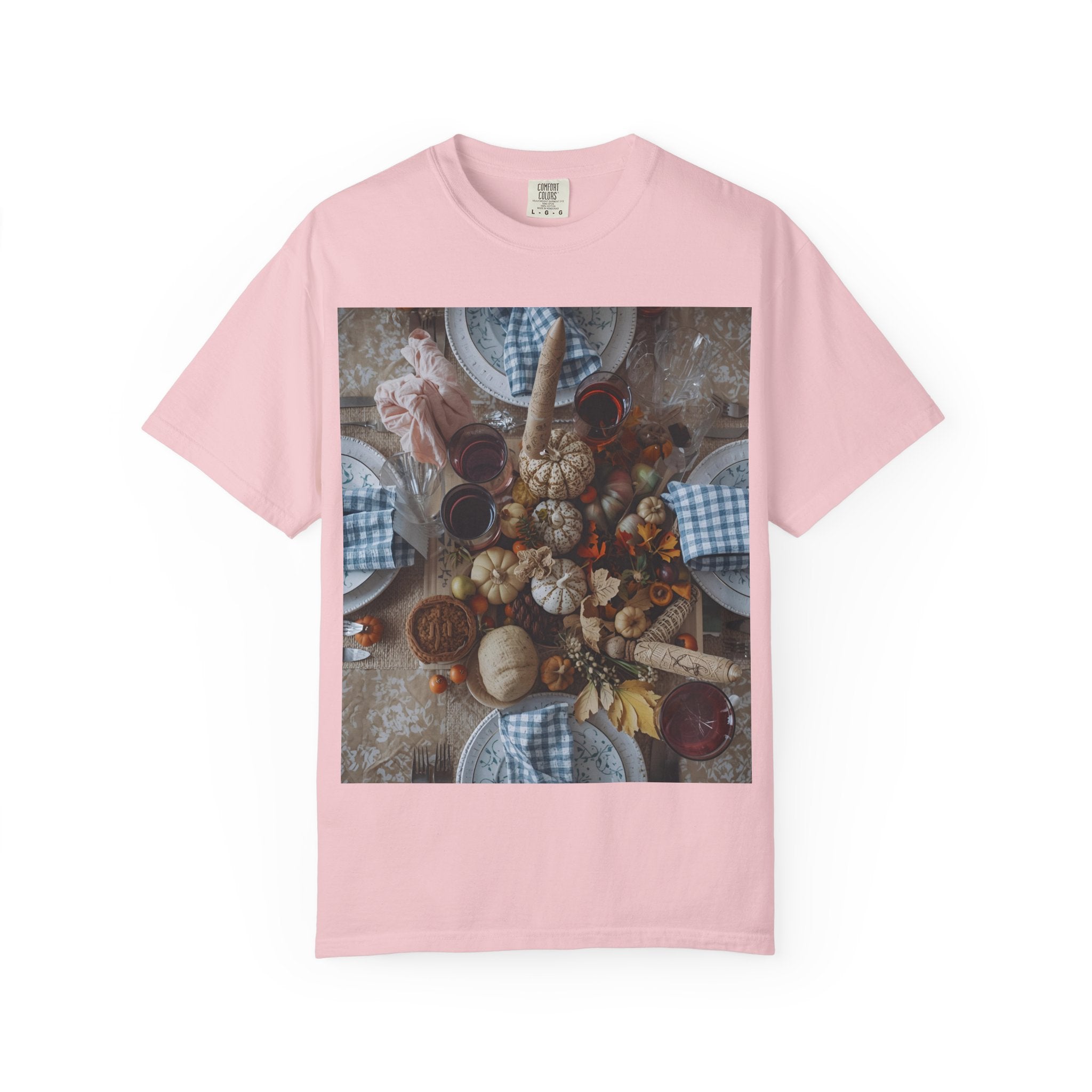 Rustic Gatherings Feast Unisex T-Shirt | Cozy Fall Apparel, Thanksgiving Casual Wear, Gift for Food Lovers, Unique Kitchen Decor, Autumn Gathering Tee