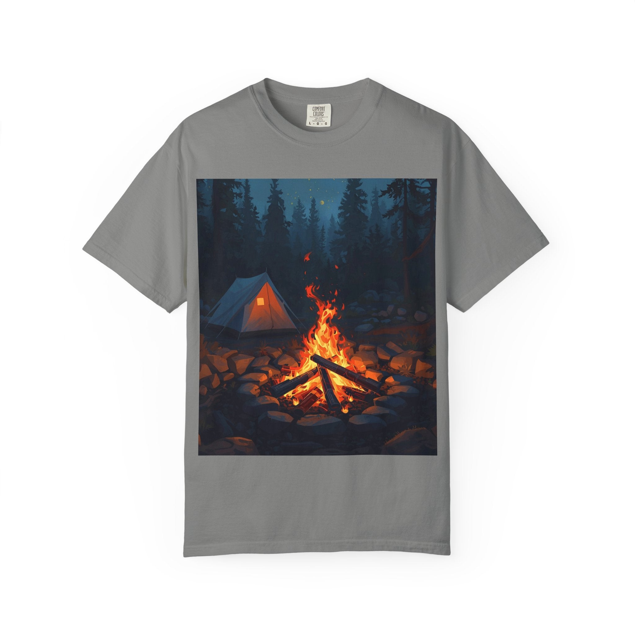 Campfire Adventure T-Shirt - Unisex Outdoors Shirt, Camping Apparel, Nature Lover Gift, Travel Tee, Boho Style Wear