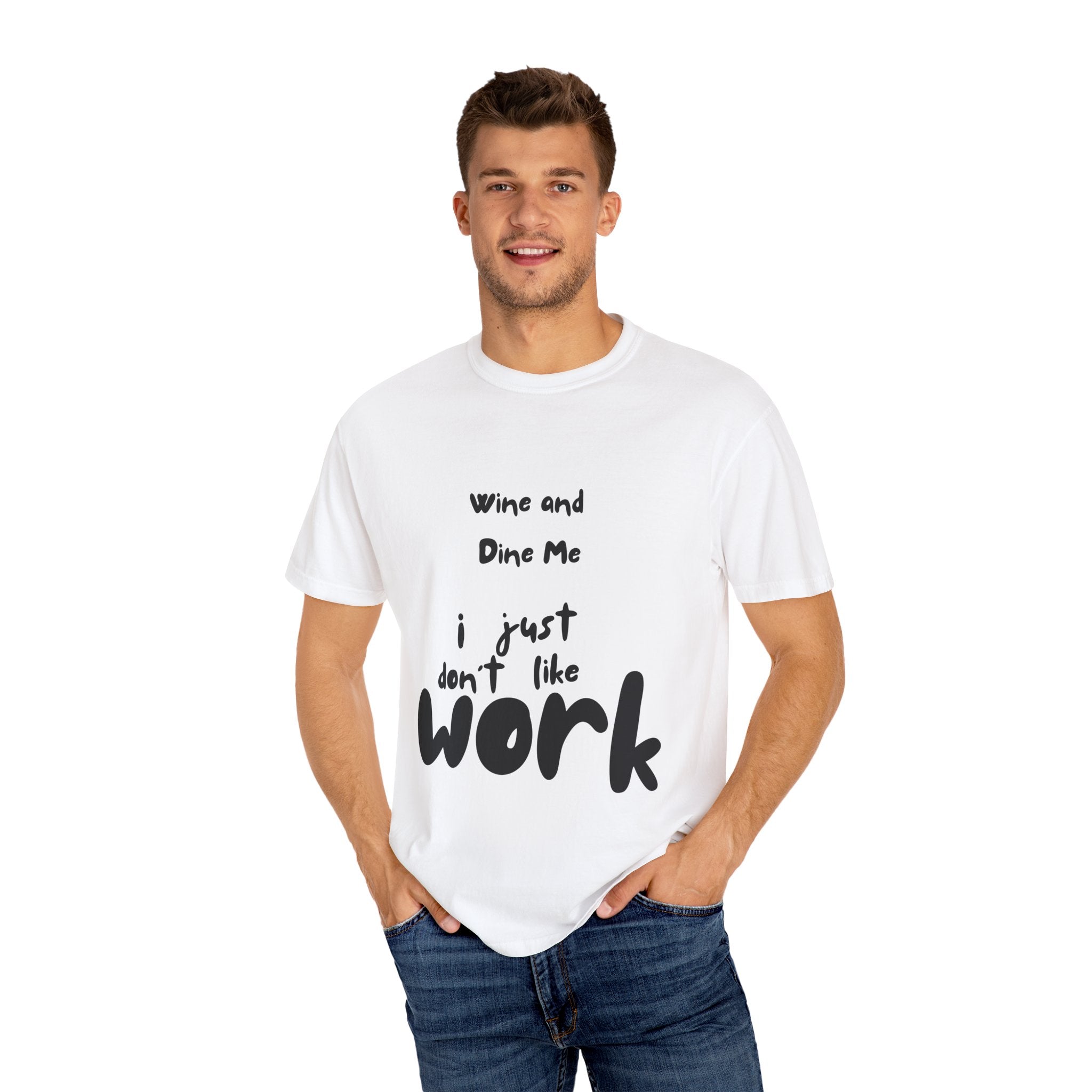 Wine & Dine Unisex T-Shirt: Casual Humor Tee for Parties, Gifts, or Everyday Wear – Fun Statement Shirt