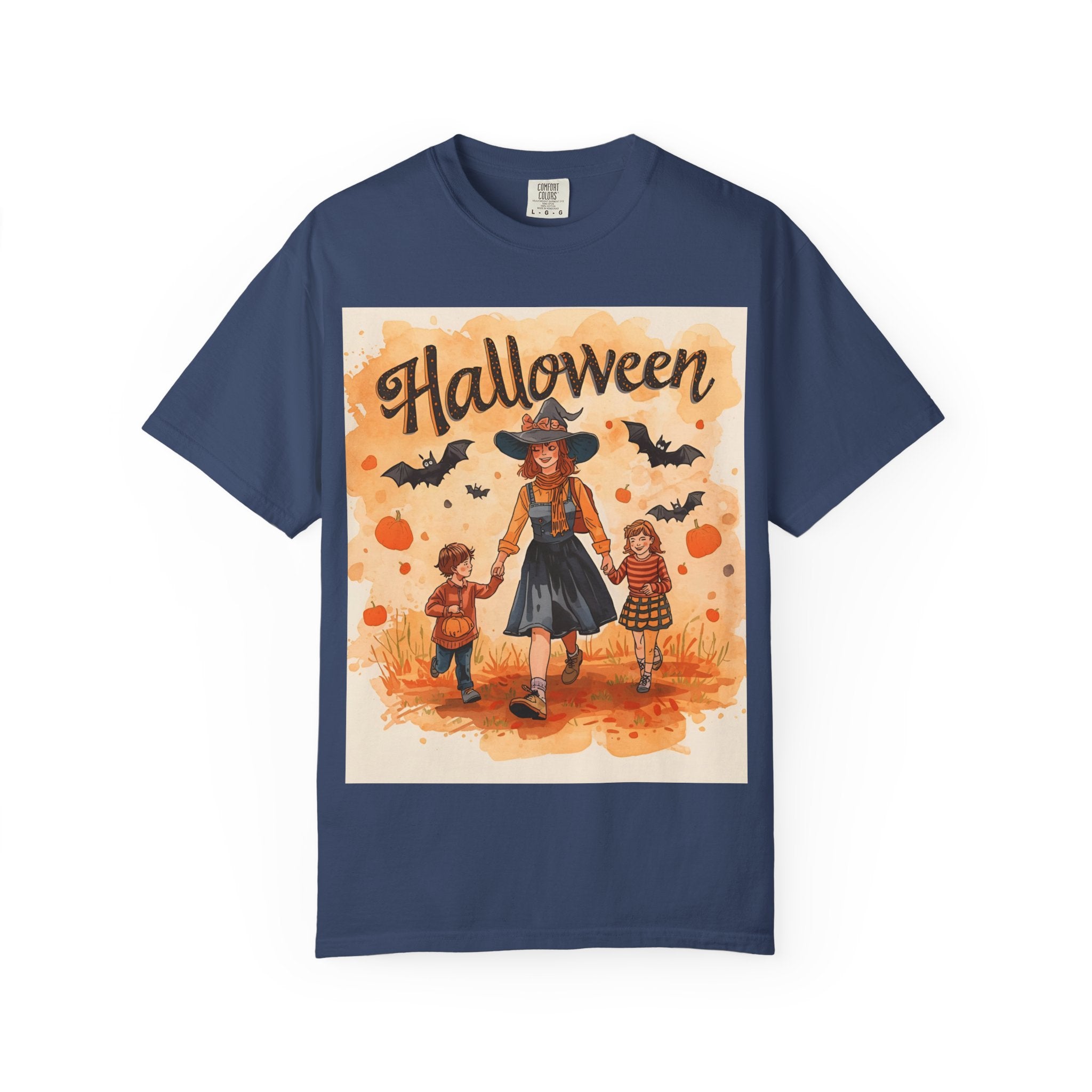 Halloween Themed Mom And Children Unisex T-shirt, Spooky Family Shirt, Fall Apparel, Halloween Costume Tee, Handcrafted Halloween Gift