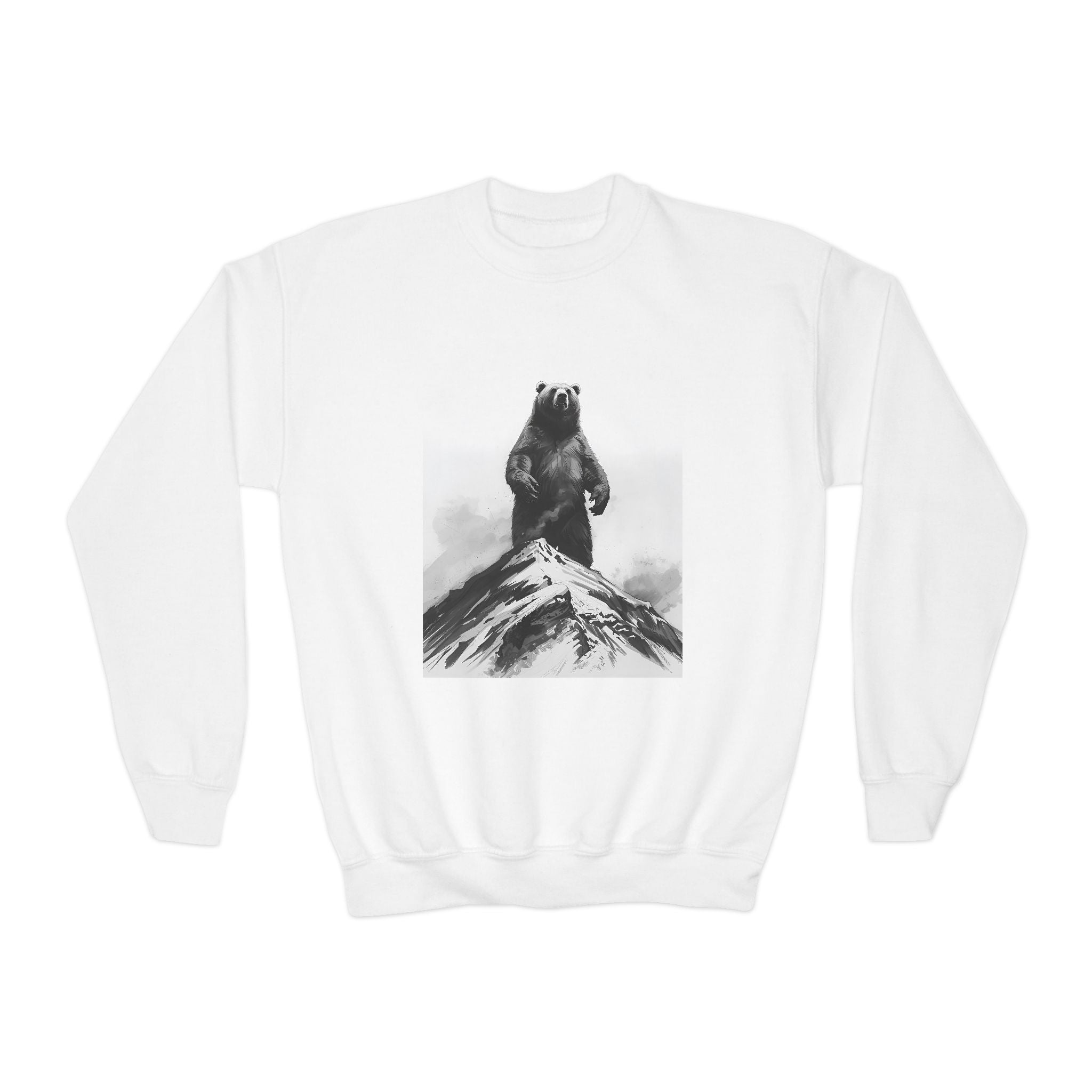 Bear Mountain Snow Youth Crewneck Sweatshirt