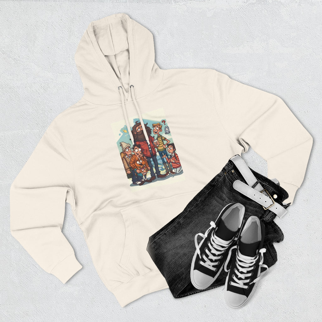 Cozy Family Fun Hoodie, Three-Panel Fleece Sweatshirt, Gift for Parents, Casual Wear, Holiday Apparel, Winter Fashion