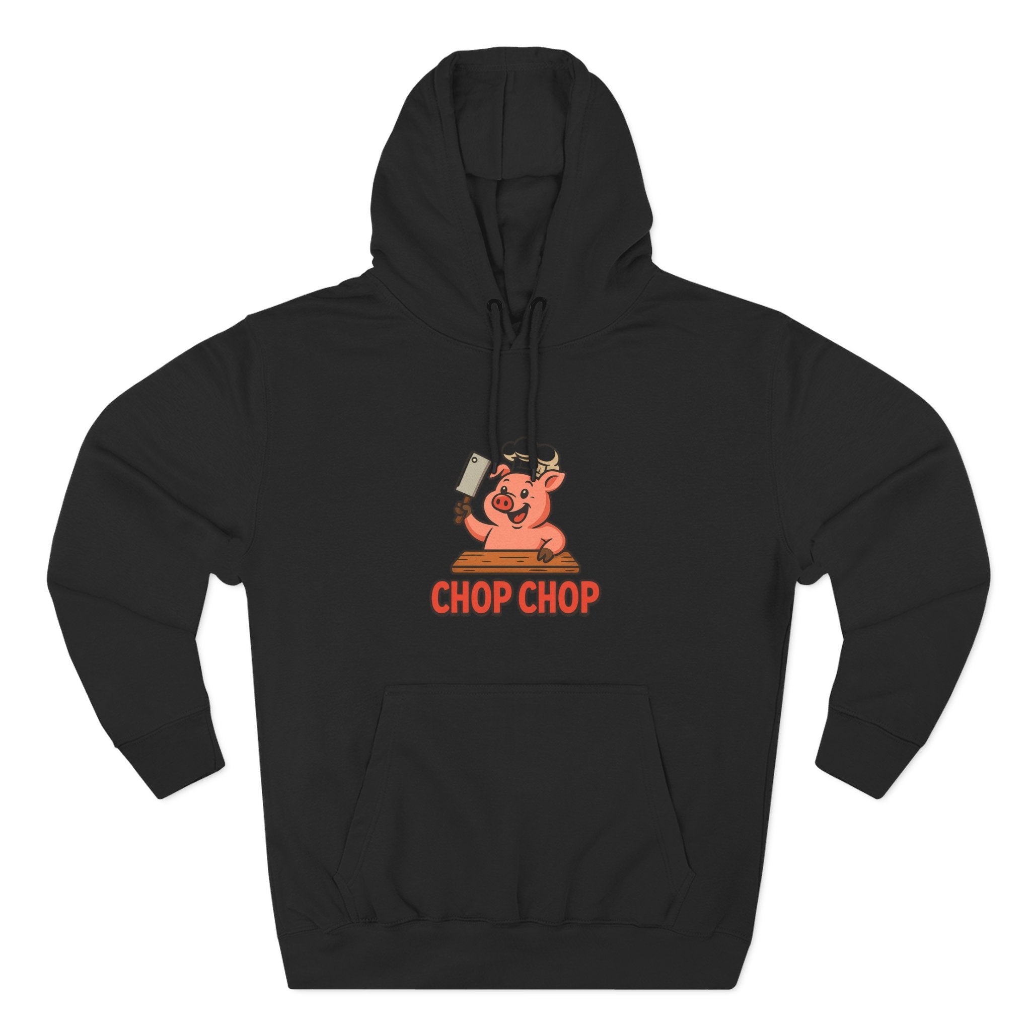 Cute Chef Pig Fleece Hoodie, Comfortable Fall Wear, Gift for Foodies, Kitchen Lovers, Funny Cooking Sweatshirt