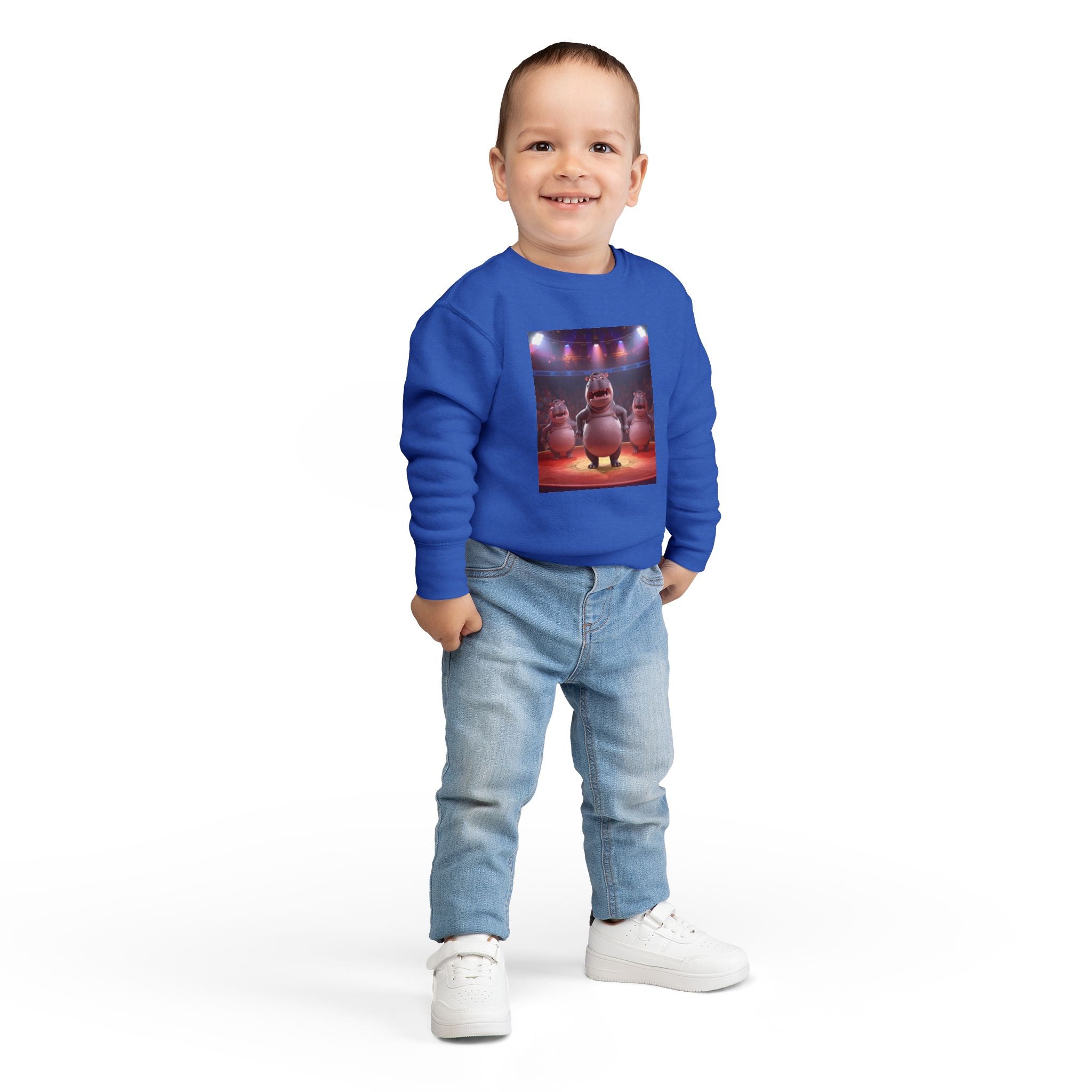 Hippo Funny Toddler Sweatshirt