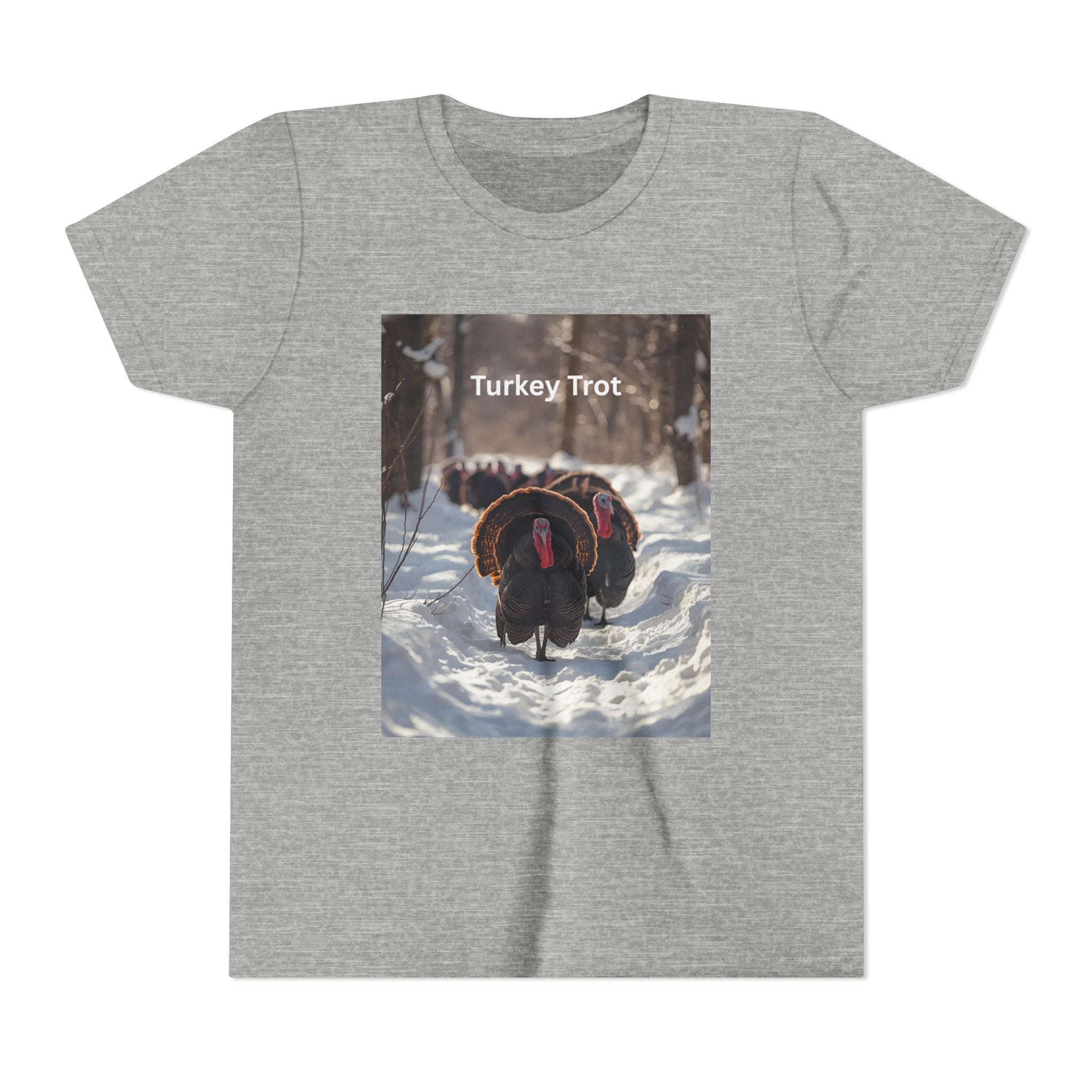 Thanksgiving Turkey Trot Youth Tee, Cute Holiday Shirt, Fall Apparel, Kids Thanksgiving Outfit, Funny Tee for Celebration